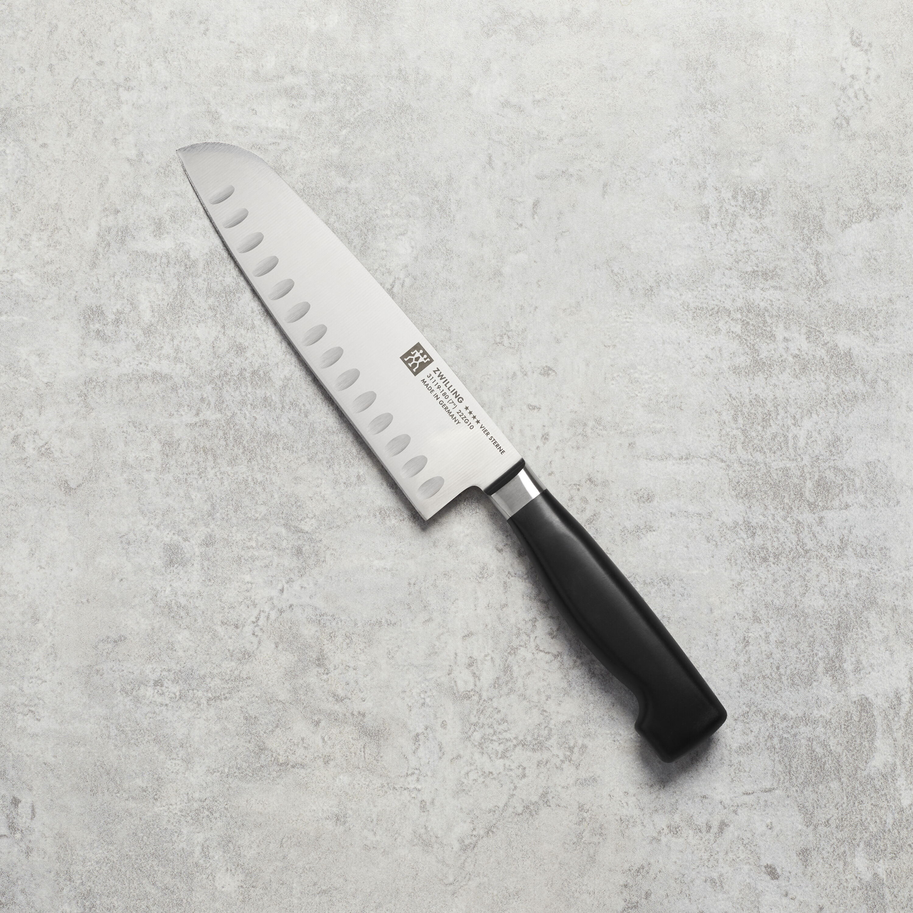 Cuchillo Santoku alveolado Twin Pollux Zwilling - Negro 18  cm Negro-2