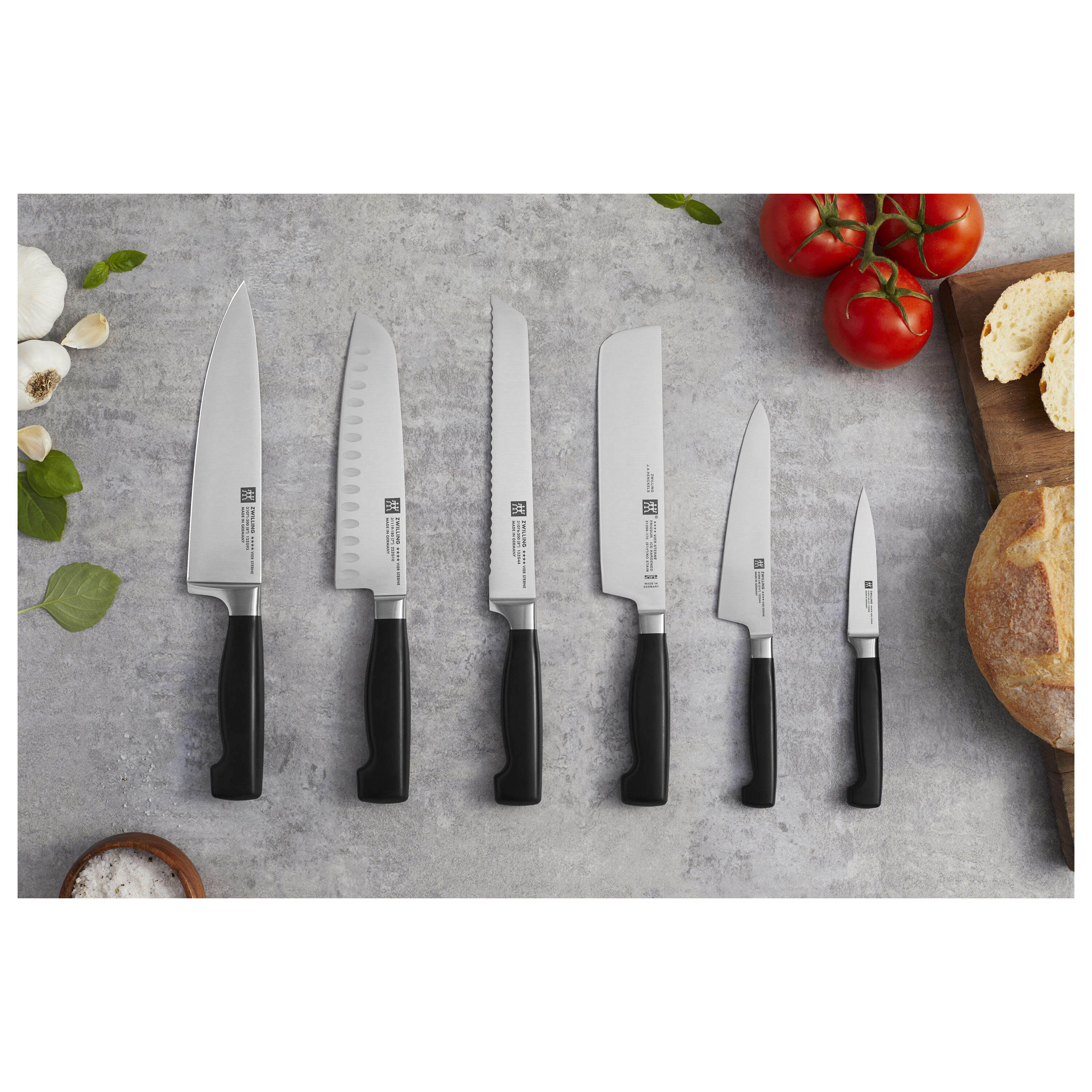 Cuchillo Santoku alveolado Twin Pollux Zwilling - Negro 18  cm Negro-4