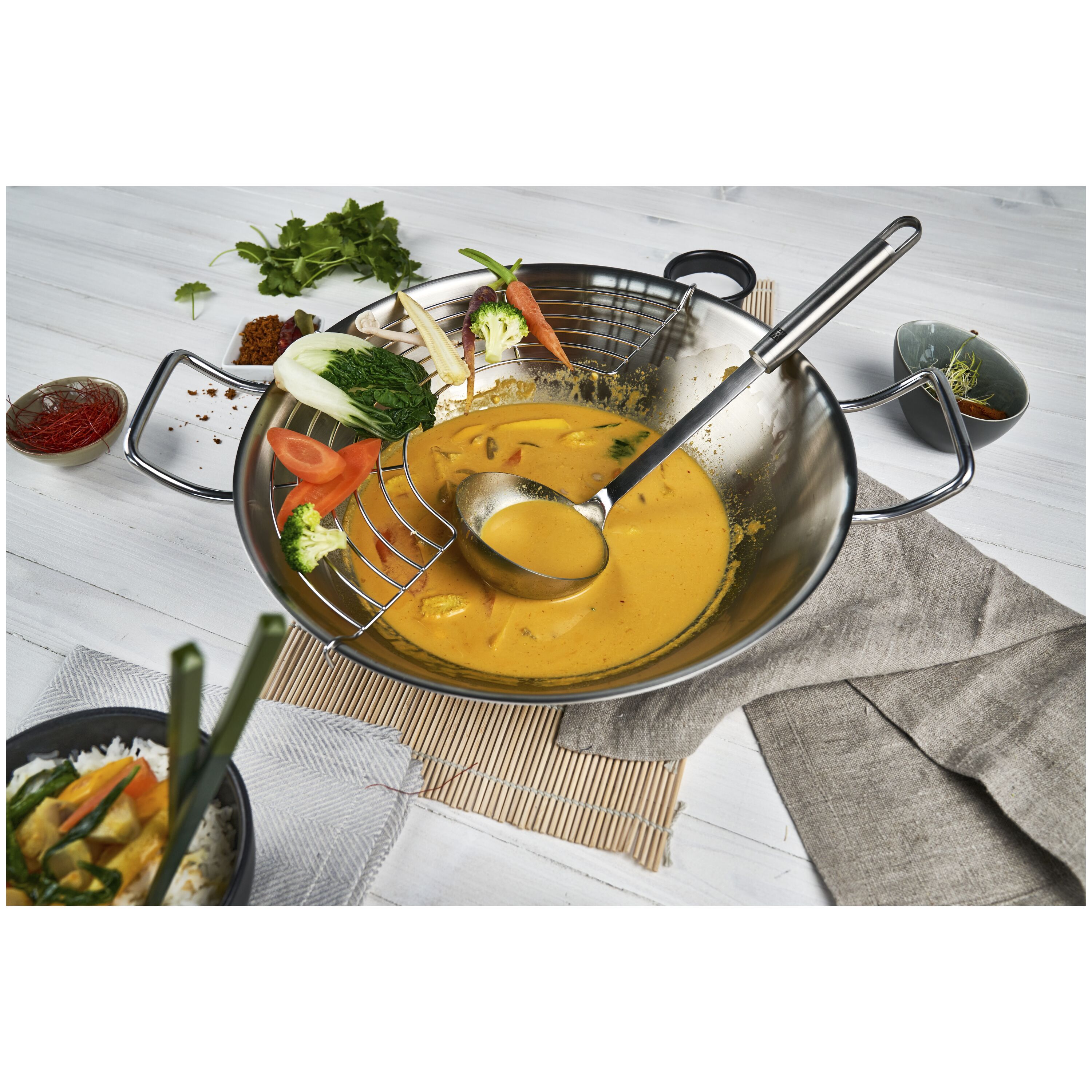 Wok de acero Plus Zwilling - Plata 32 cm Plata-3