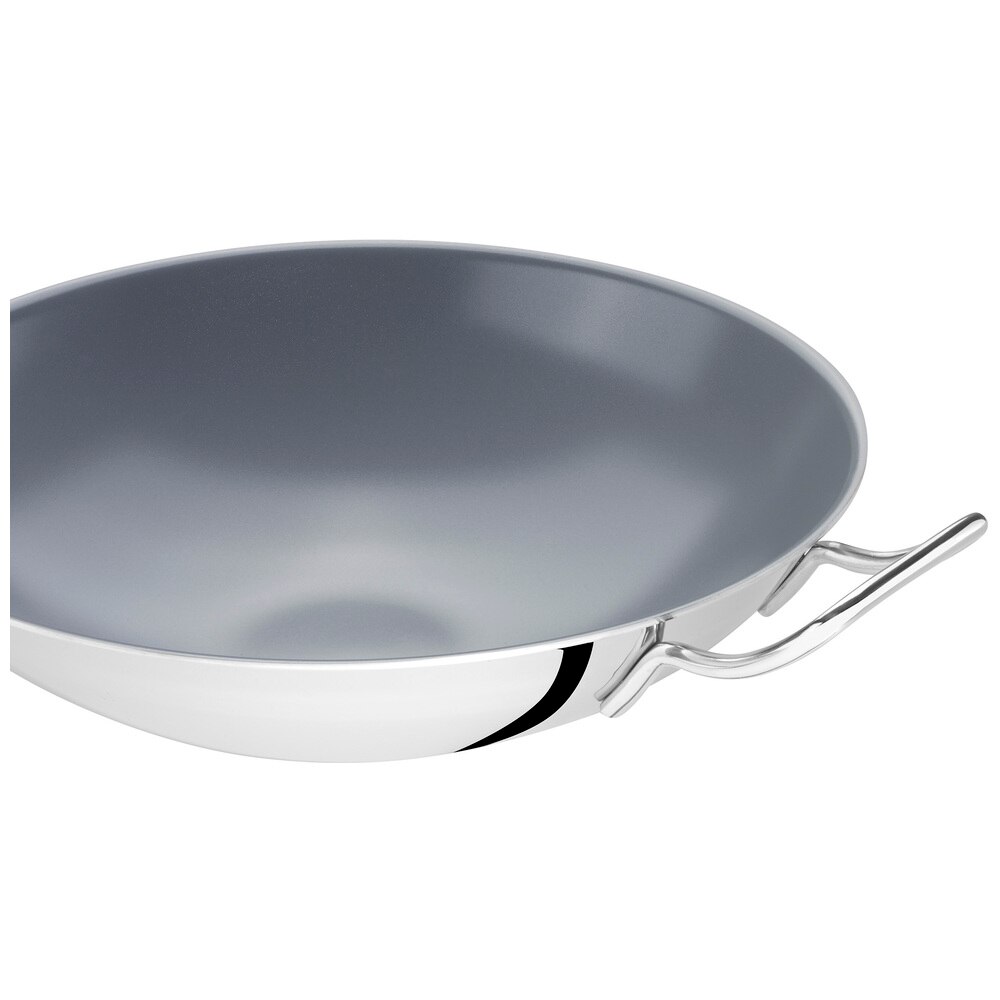 Imagen 4 de Wok con revestimiento cerámico Plus Zwilling - Plata Wok de 32 cm Plata