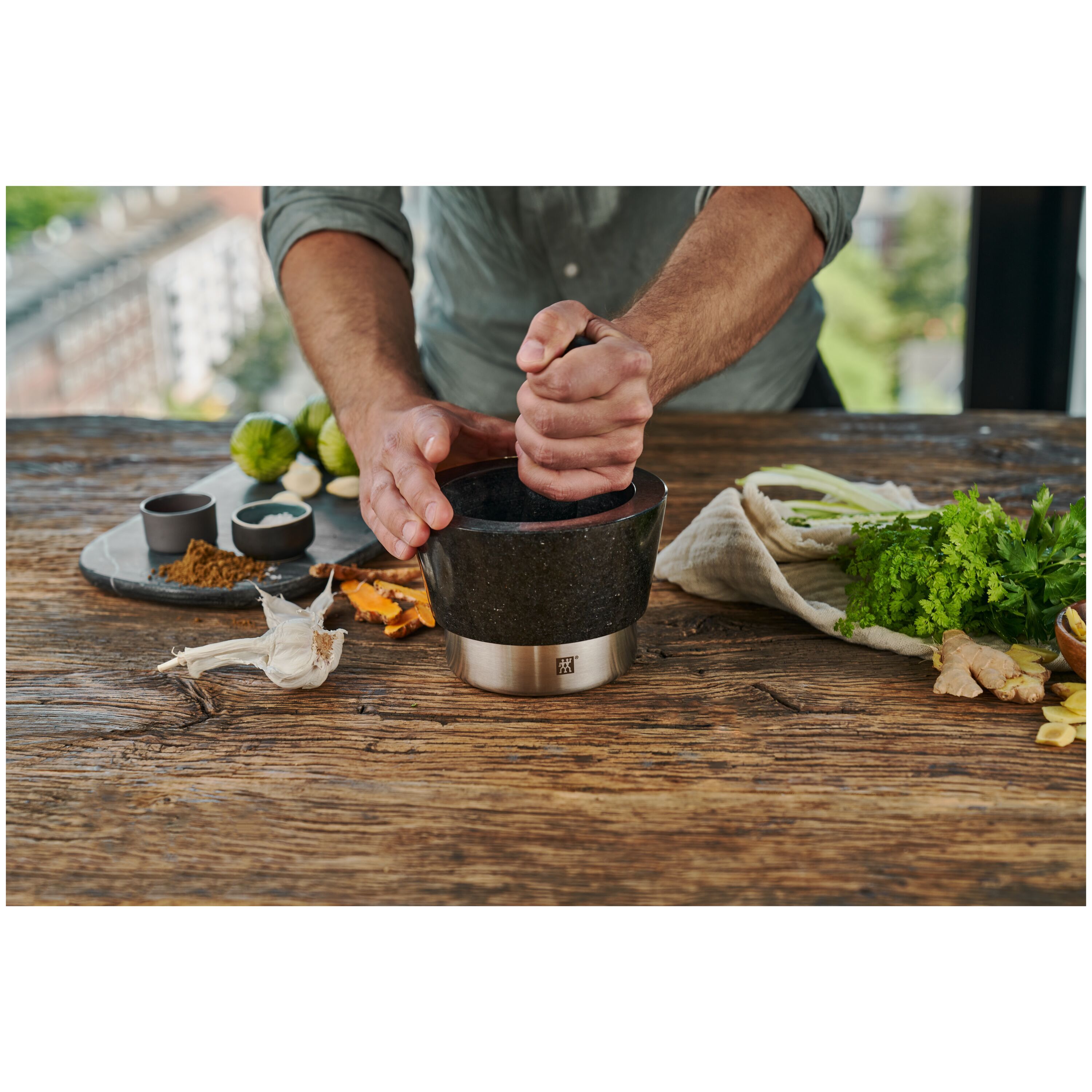 Imagen 3 de Mortero de granito 15 cm Spices Zwilling - Negro Negro
