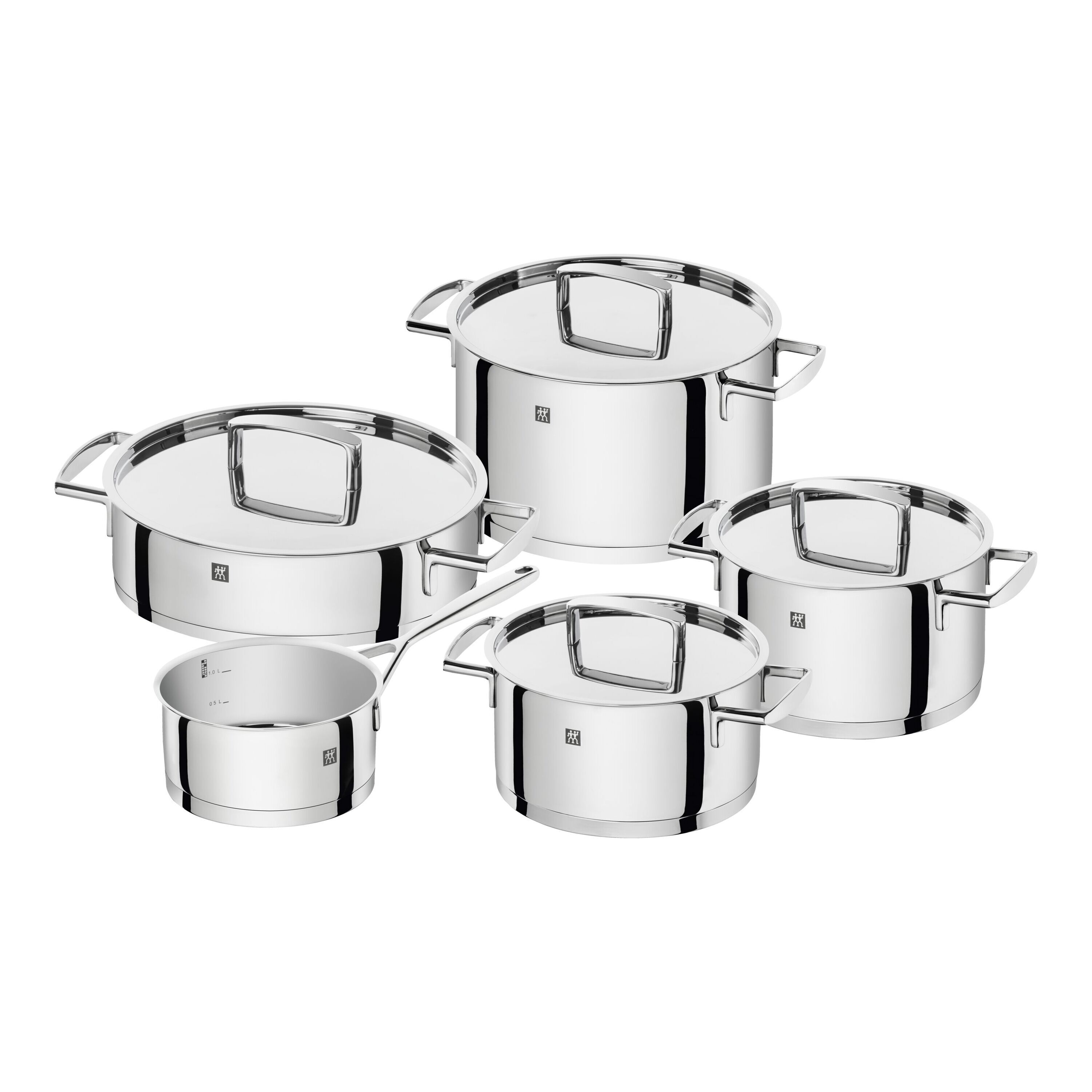 Batería de cocina de 5 piezas de acero inoxidable 18/10 Passion Zwilling - Plata Plata-1
