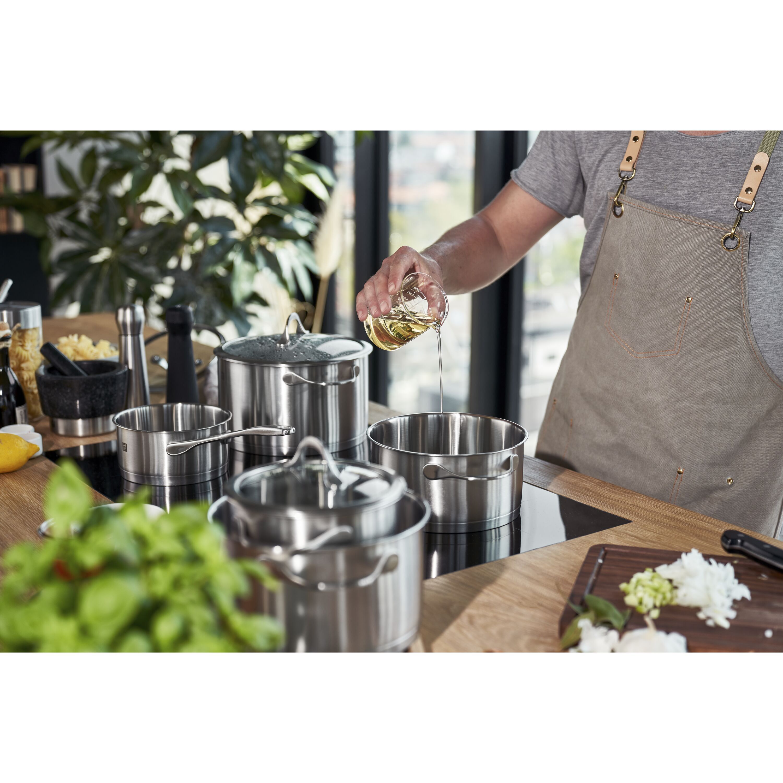 Batería de cocina de 5 piezas de acero inoxidable 18/10 Essence Zwilling - Plata Plata-4