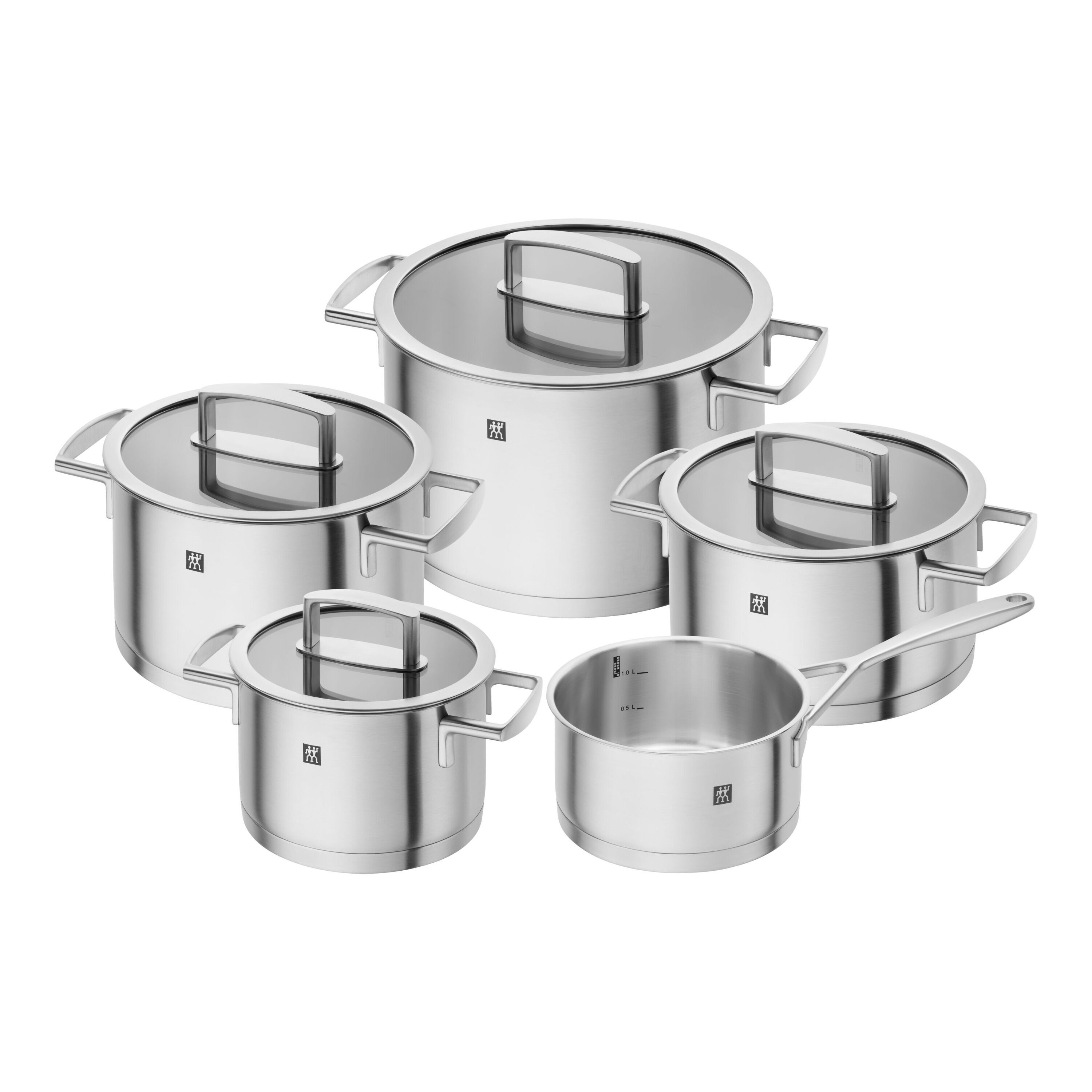 Batería de cocina de 5 piezas de acero inoxidable 18/10 Vitality Zwilling - Plata Plata-1