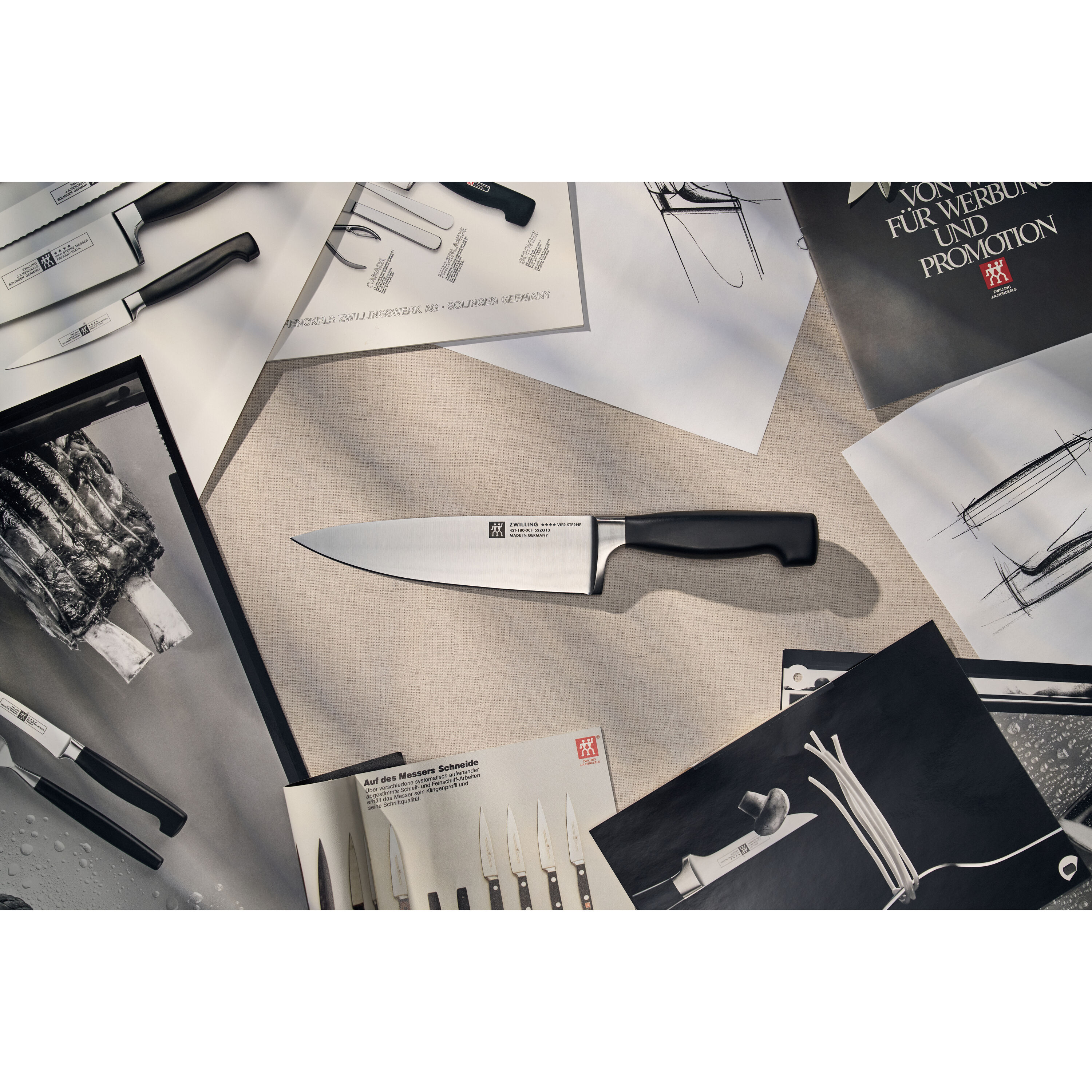Cuchillo de chef compacto Vier Sterne Zwilling - Negro Negro-4
