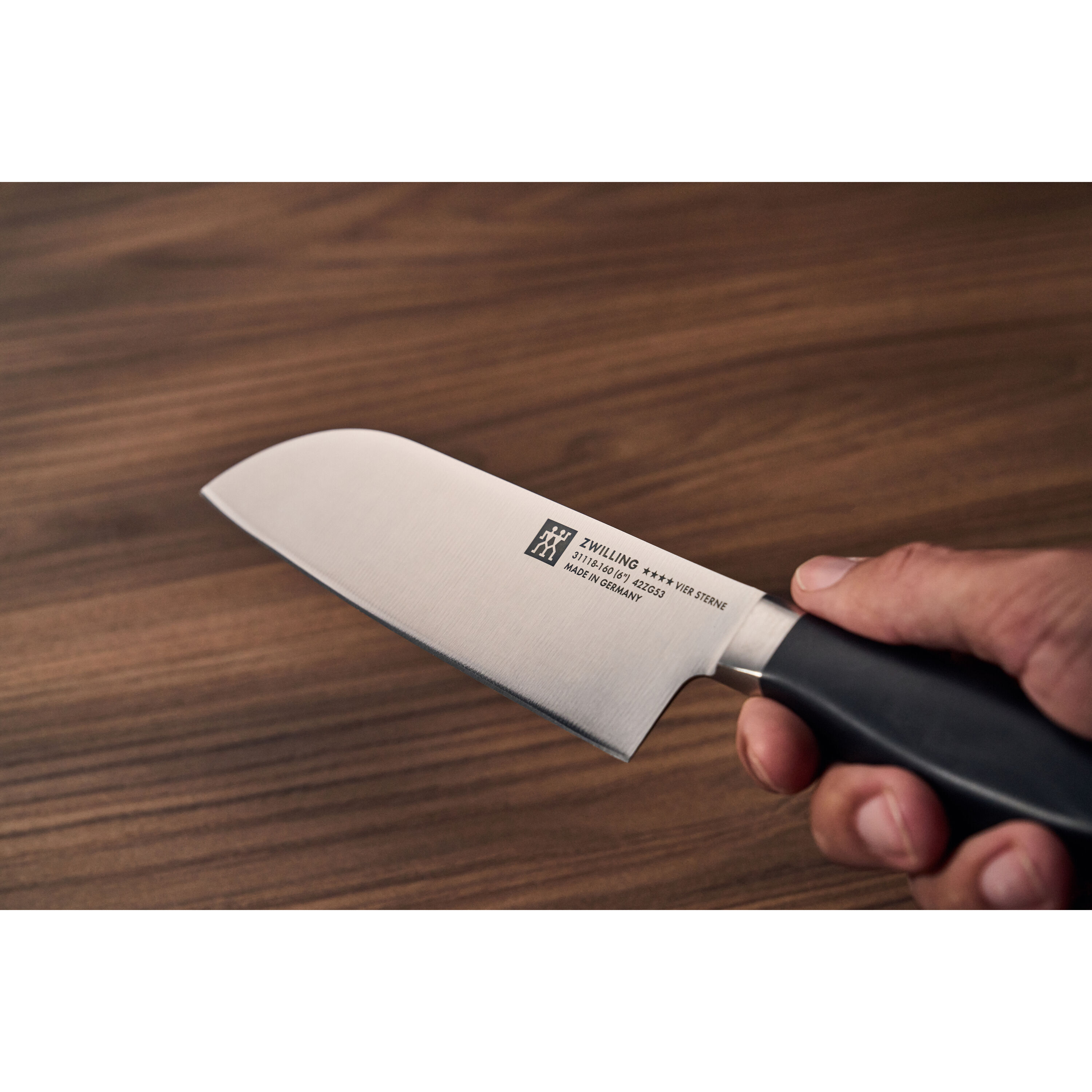 Cuchillo Santoku Vier Sterne Zwilling - Negro Negro-2