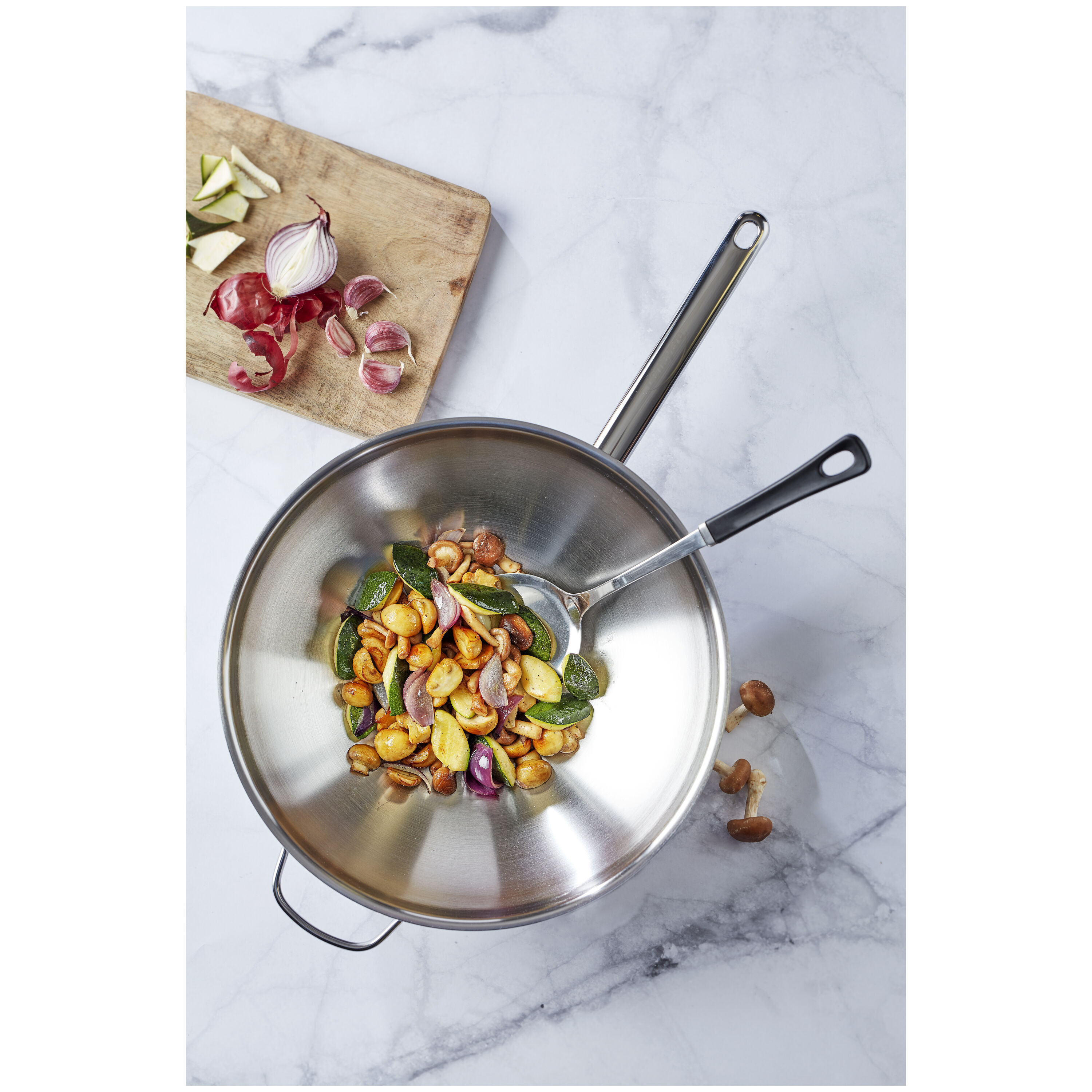 Wok de acero Plus Zwilling - Plata 32 cm Plata-3