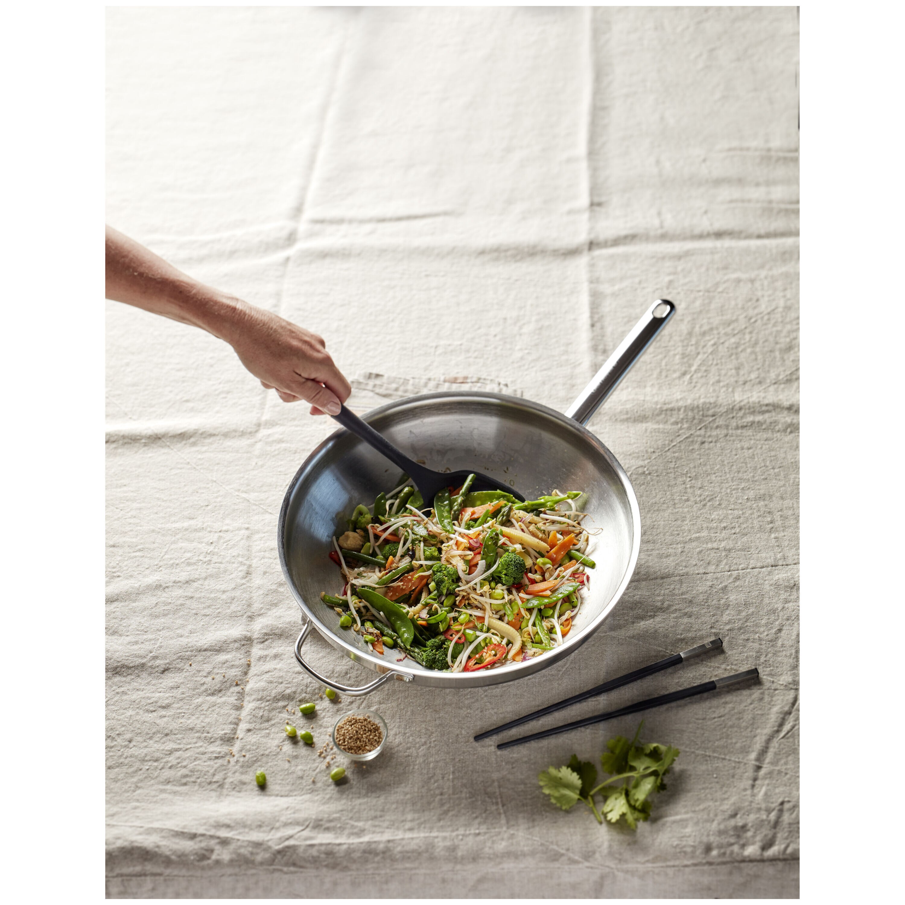 Wok de acero Plus Zwilling - Plata 32 cm Plata-4