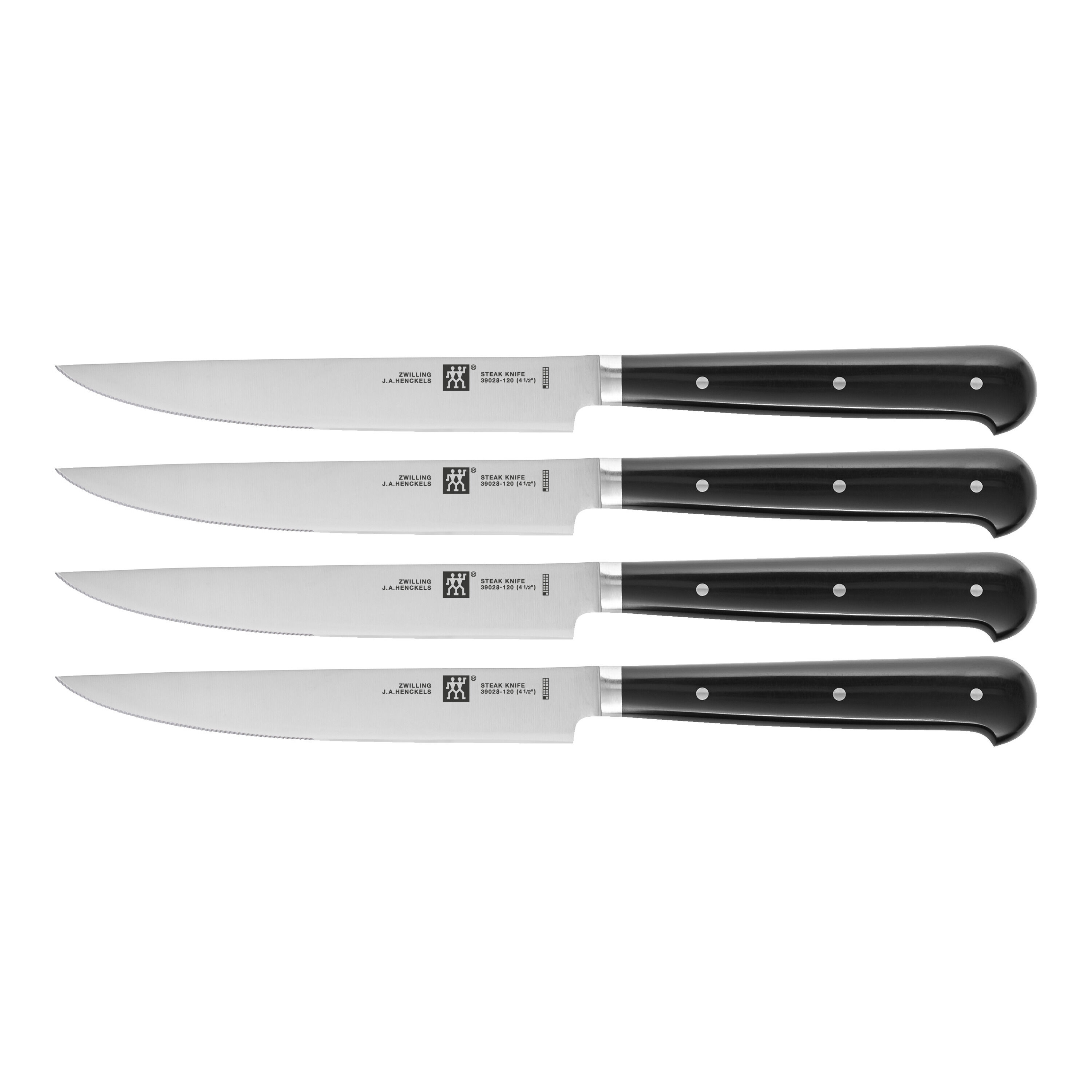 Juego de 4 cuchillos chuleteros Zwilling - Negro Negro-1