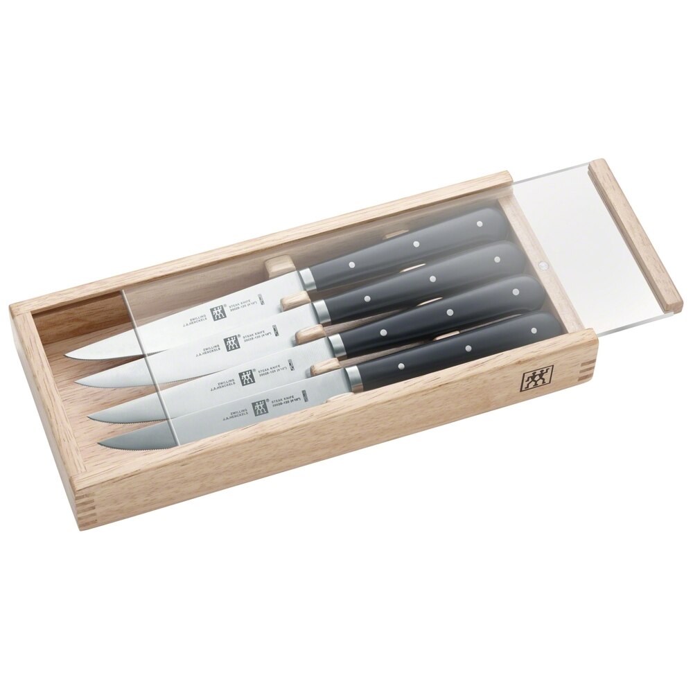 Juego de 4 cuchillos chuleteros Zwilling - Negro Negro-2