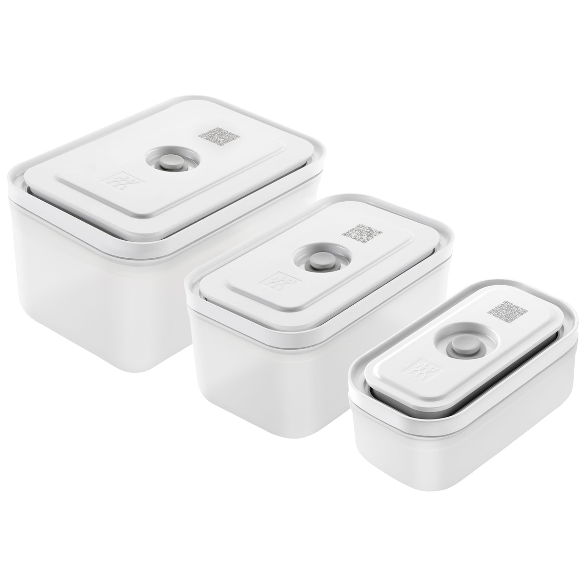 Set de 3 recipientes de plástico para vacío Fresh & Save Zwilling Blanco-1