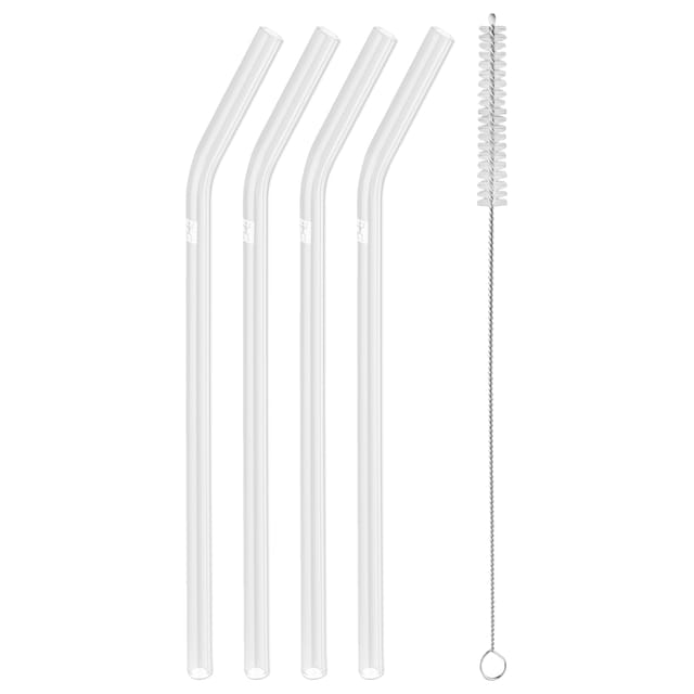 Imagen 0 de Juego de 4 pajitas de vidrio curvas transparentes Sorrento Zwilling