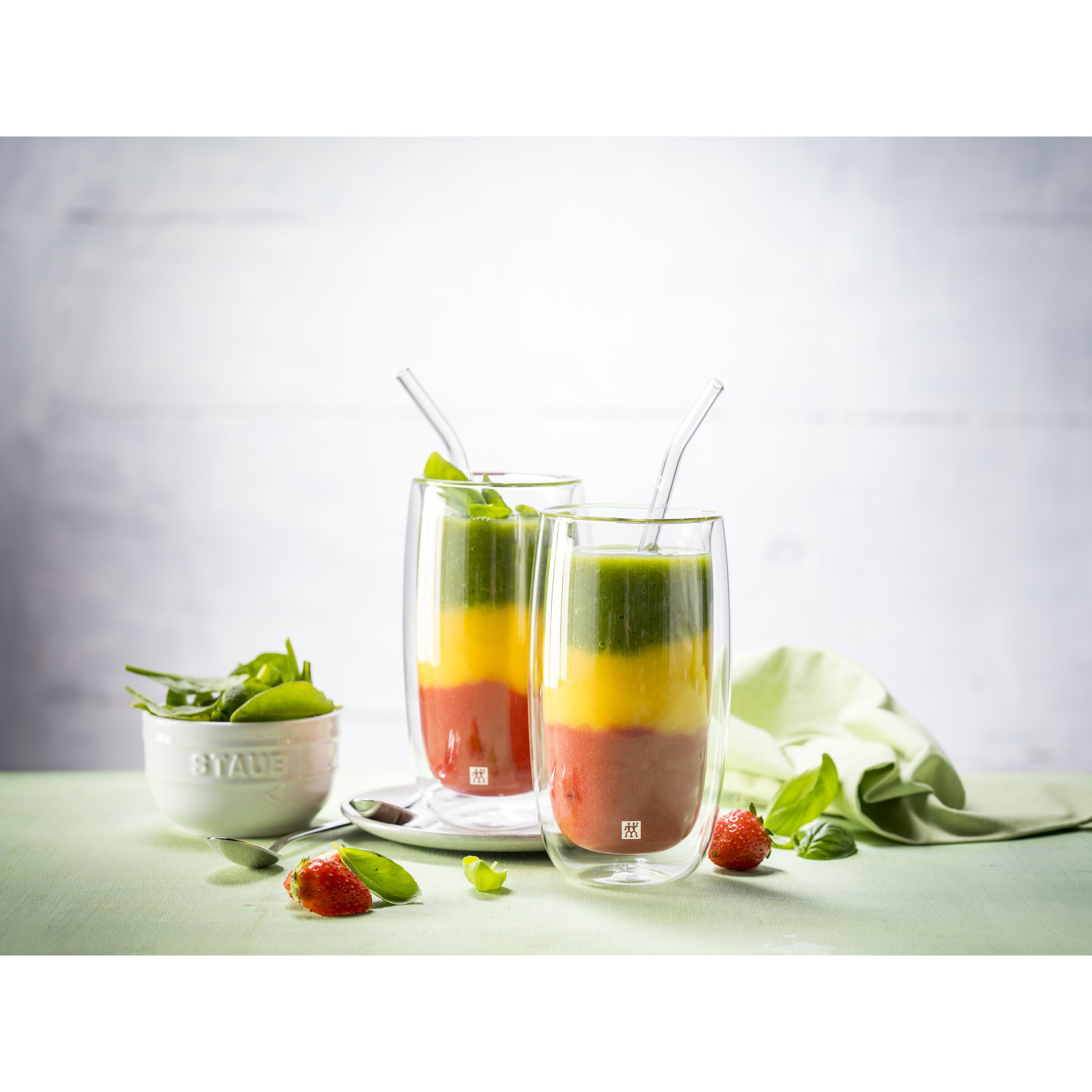 Juego de 4 pajitas de vidrio curvas transparentes Sorrento Zwilling - Cristal Cristal-4
