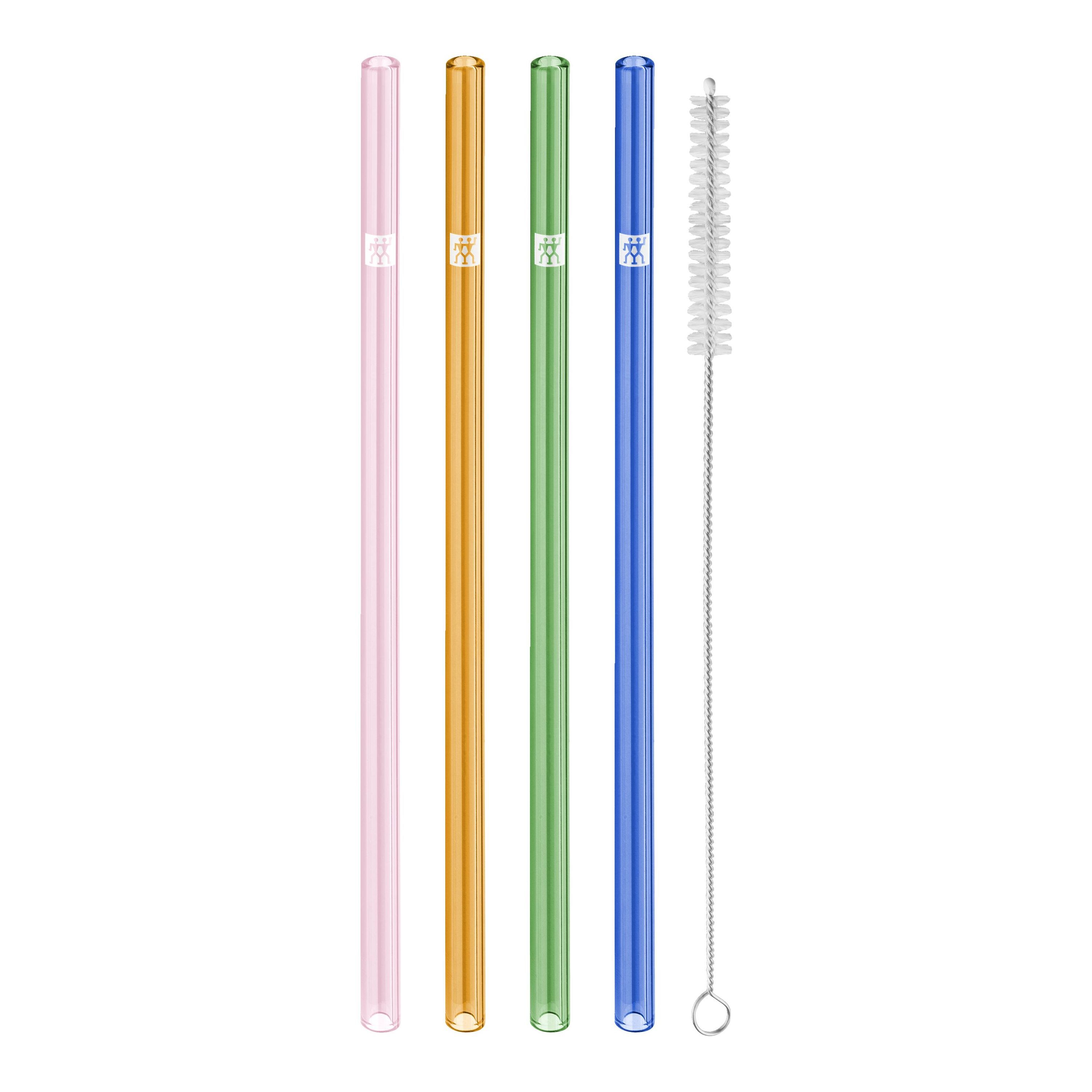 Imagen 0 de Juego de 4 pajitas de vidrio rectas multicolor Sorrento Zwilling Multicolor