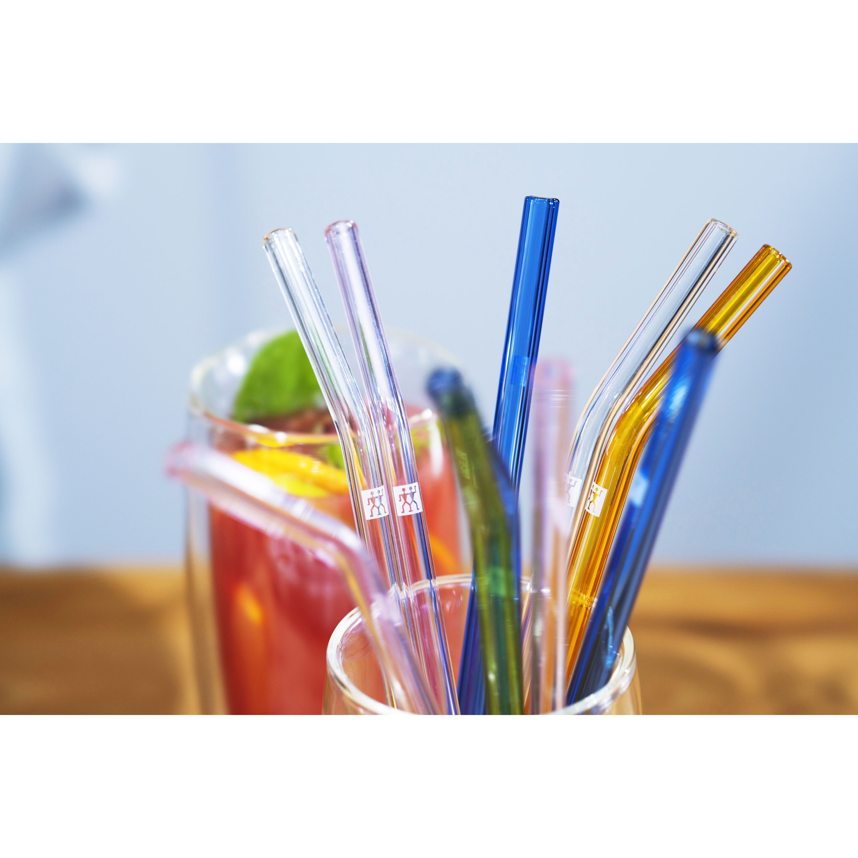 Juego de 4 pajitas de vidrio curvas multicolor Sorrento Zwilling - Multicolor Multicolor-2