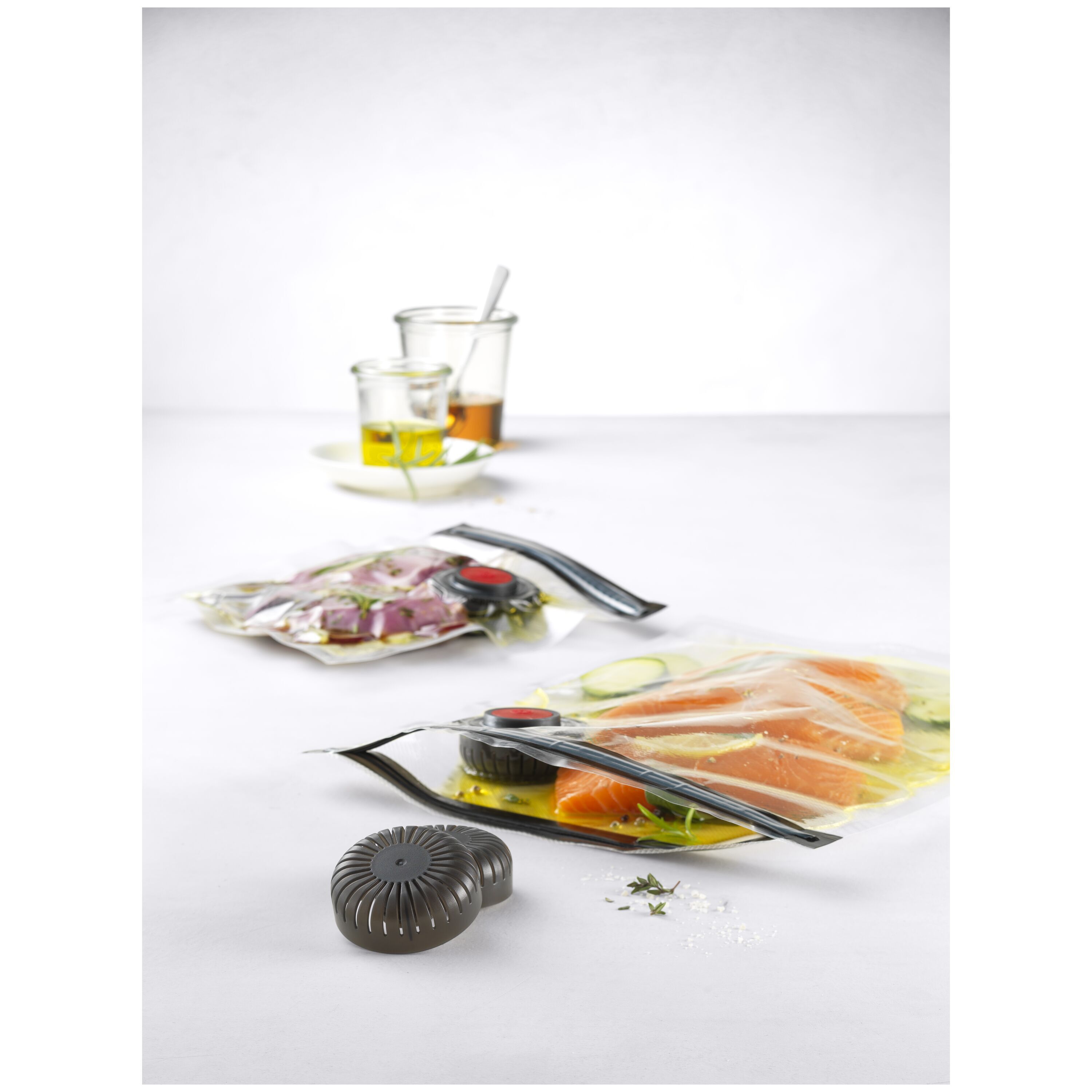 Imagen 2 de Set de accesorios de vacío anti líquidos Fresh & Save Zwilling - Marrón Marrón