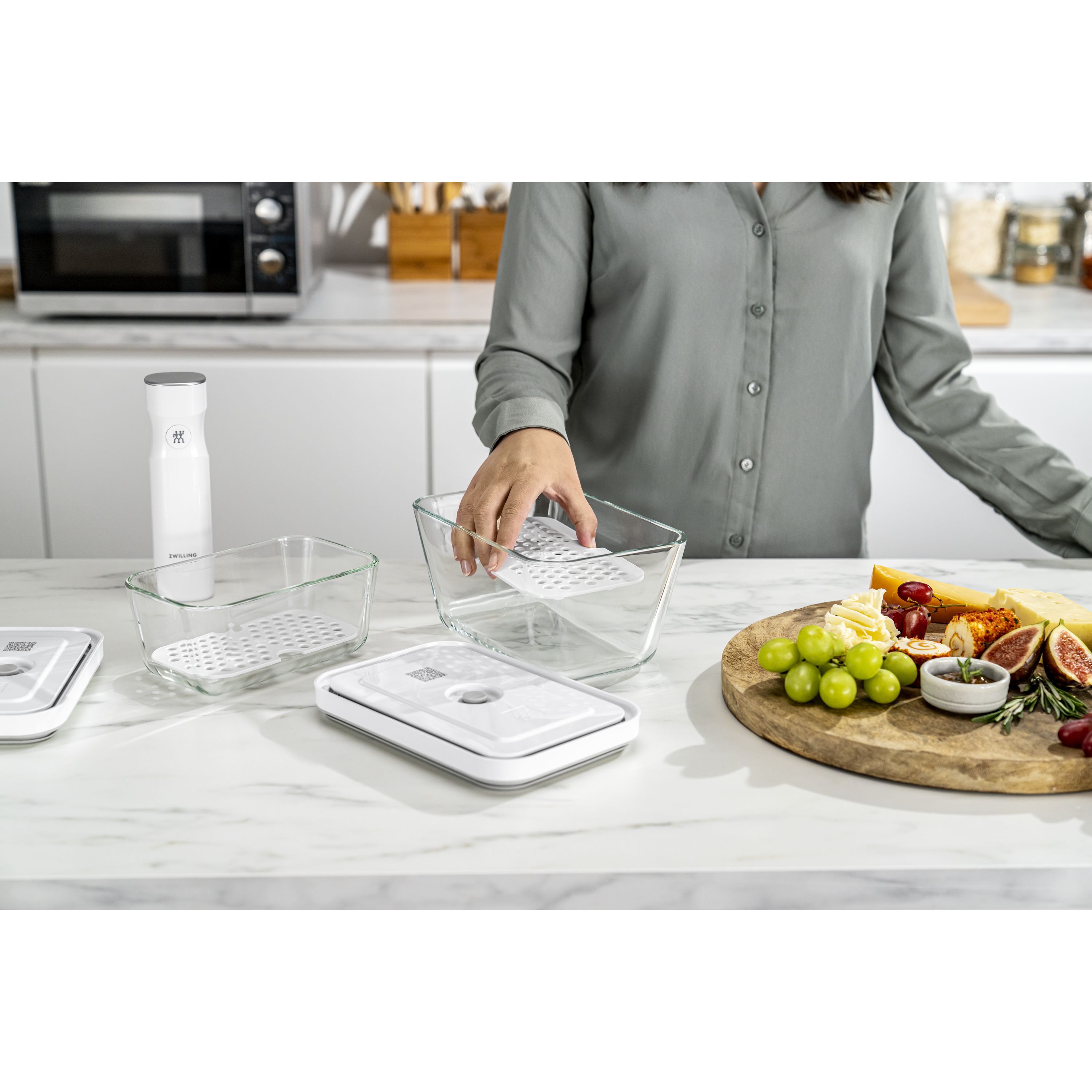 Imagen 3 de Set de 2 bandejas anti humedad Fresh & Save Zwilling - Blanco Blanco