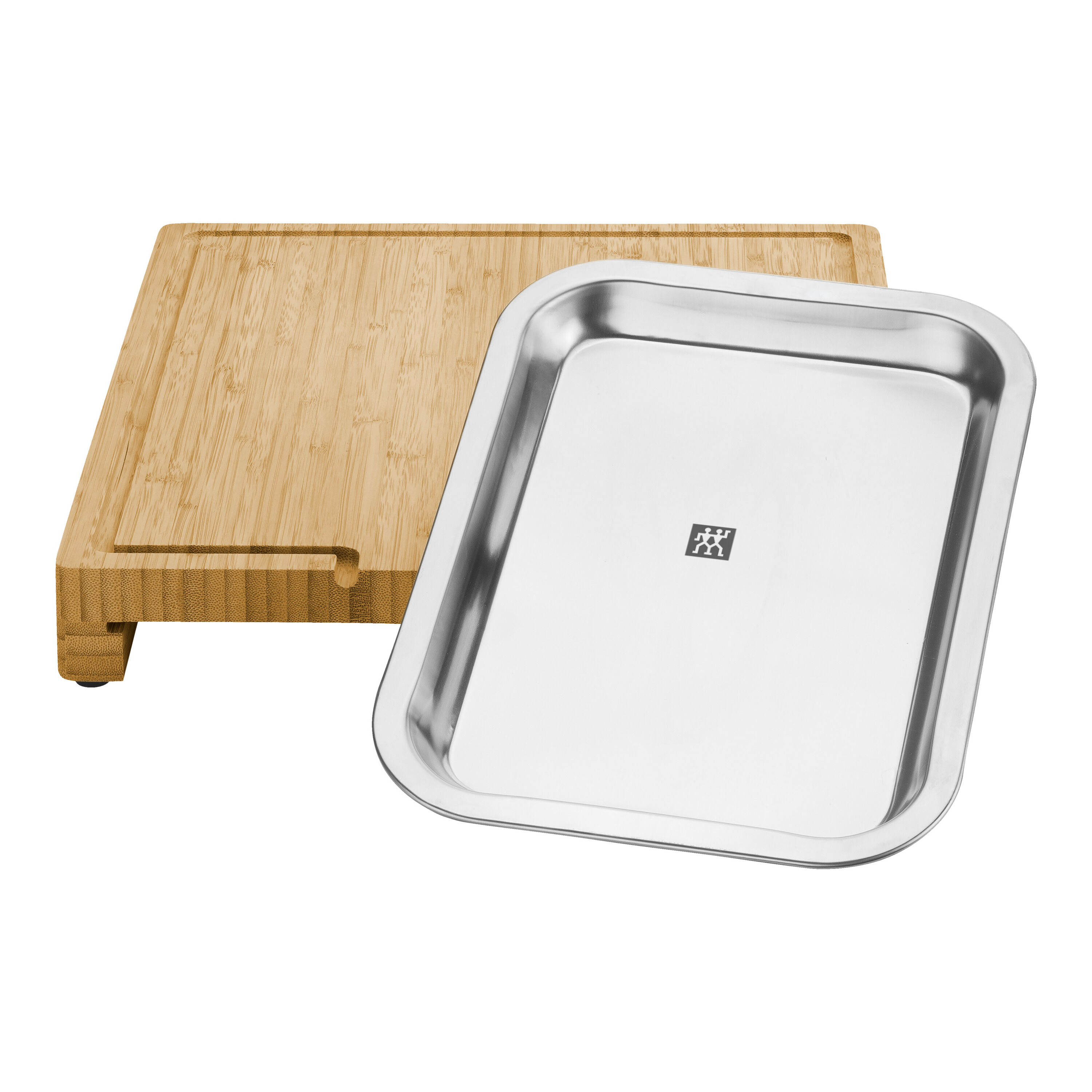 Tabla de cortar con bandeja Bambú Zwilling - Madera Madera-2