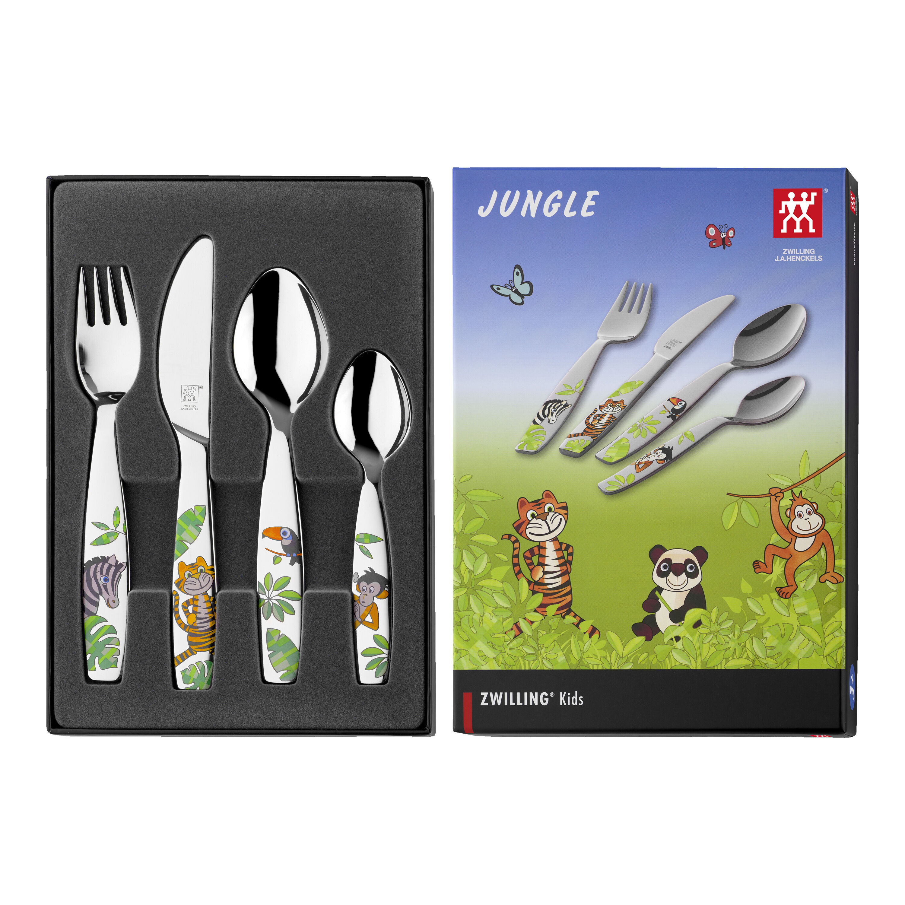 Imagen 2 de Cubertería infantil 4 piezas Jungle Zwilling - Multicolor Multicolor