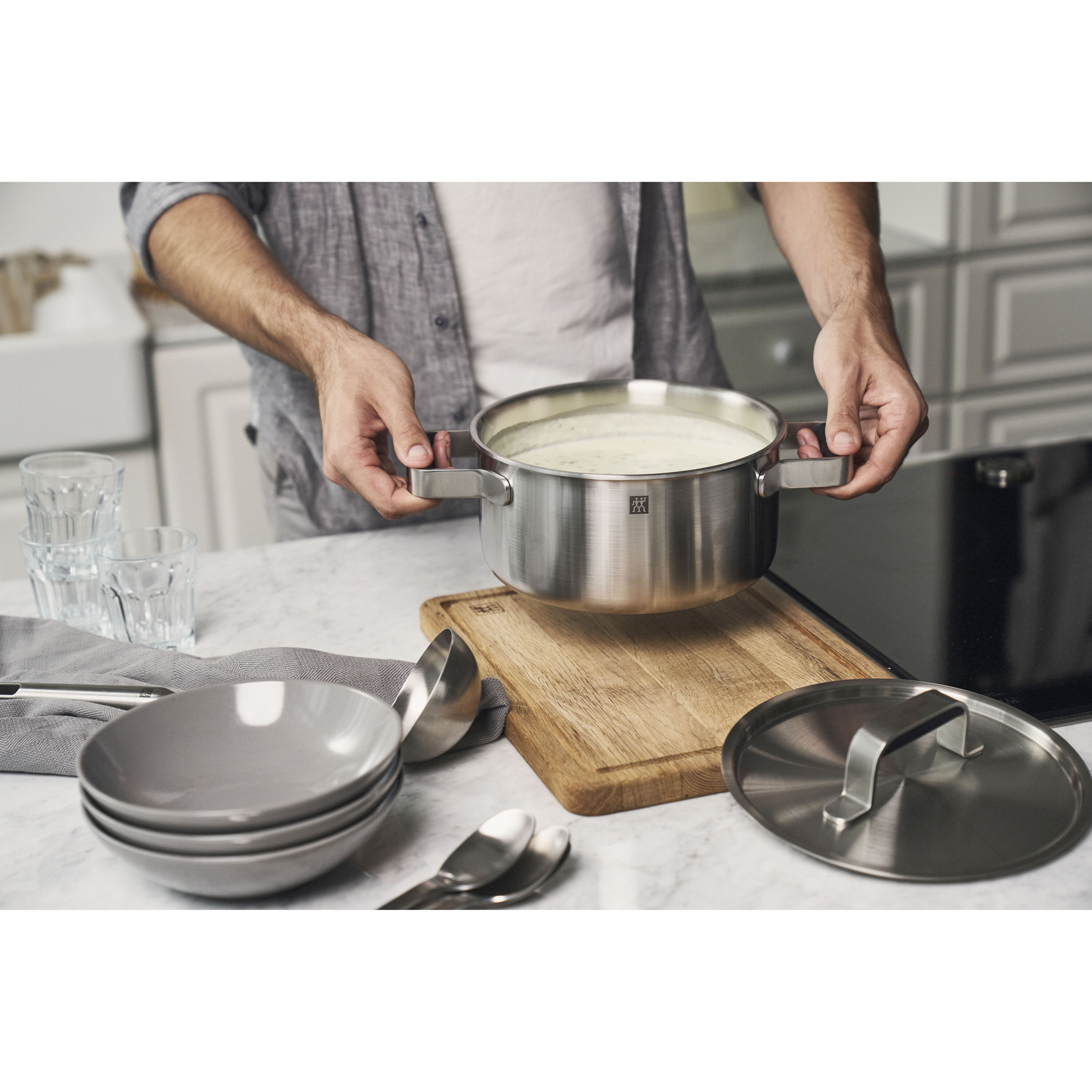 Batería de cocina de 5 piezas de acero inoxidable 18/10 Zwilling - Plata Plata-2