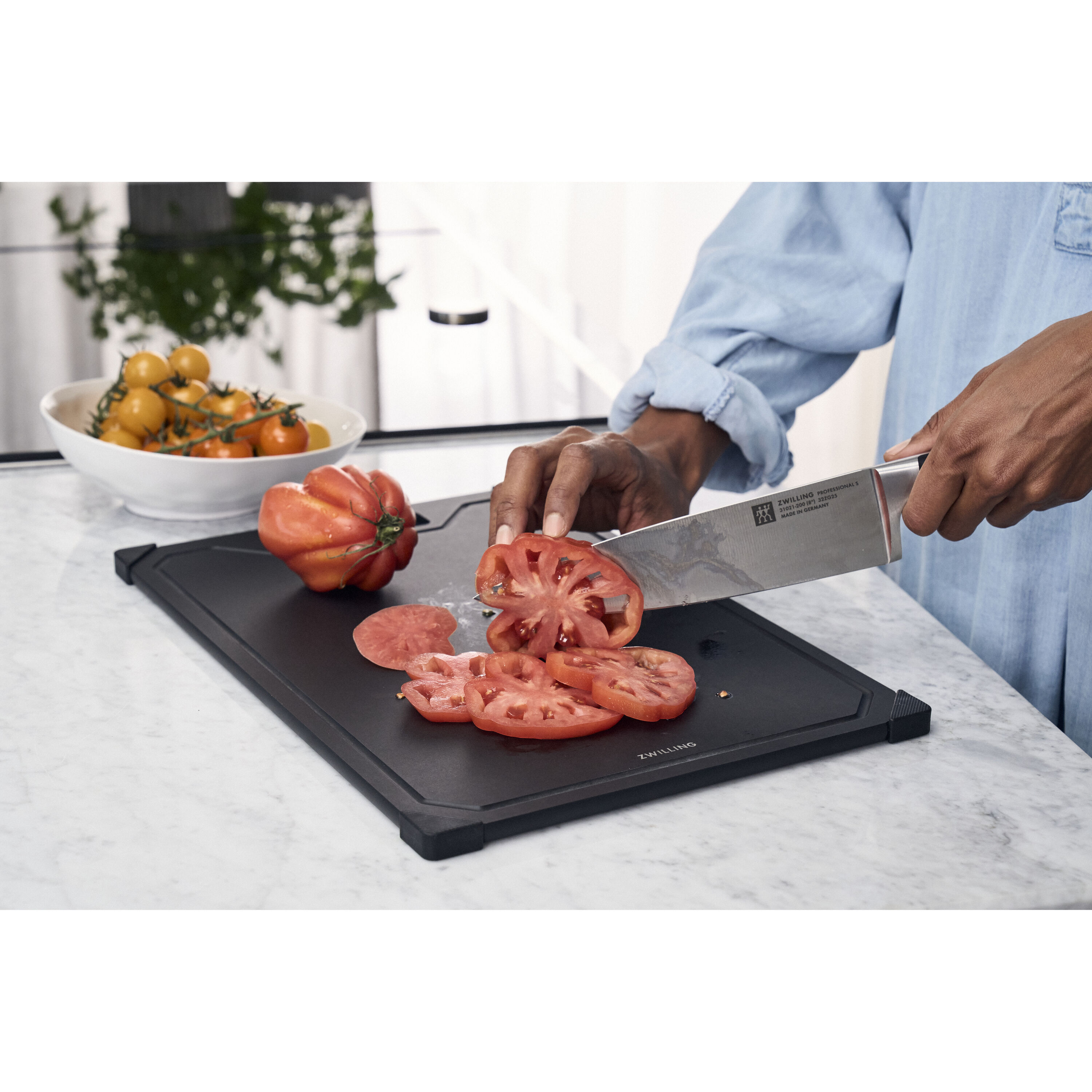 Tabla de cortar de fibra de madera Zwilling - Negro 31 cm Negro-2