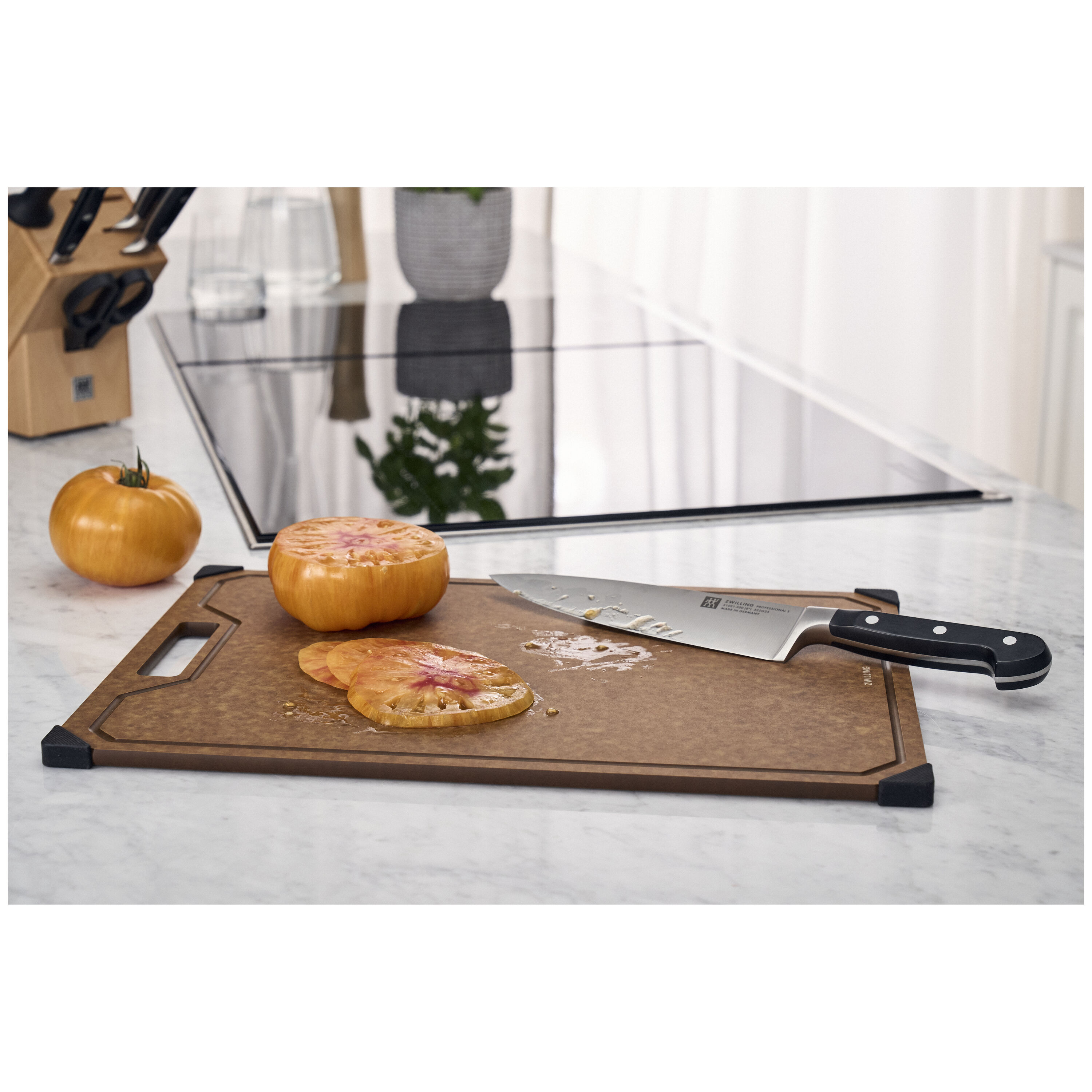 Tabla de cortar de fibra de madera Zwilling - Marrón 31 cm Marrón-2