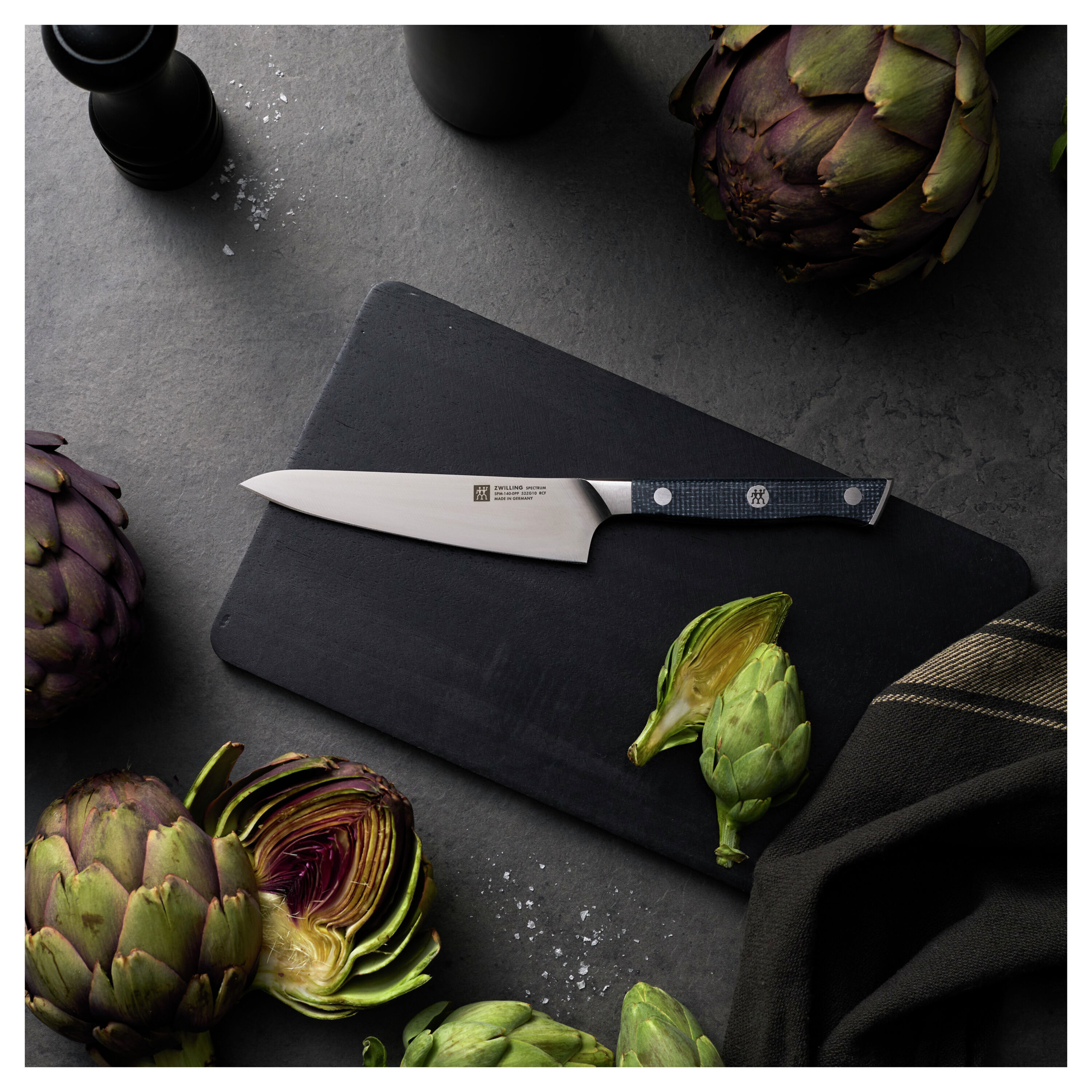 Imagen 2 de Cuchillo cocinero compacto 14 cm Spectrum Zwilling - Negro Negro