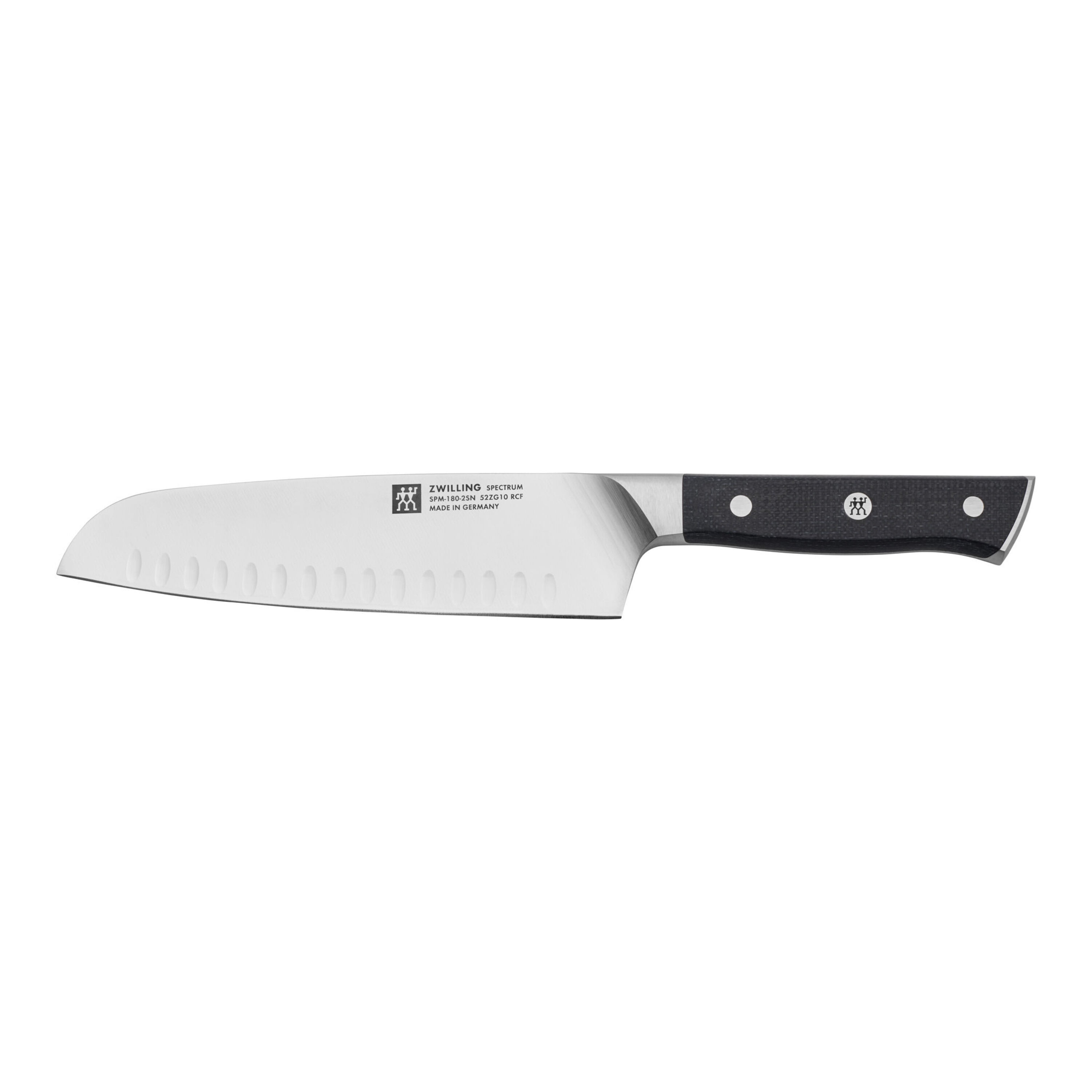 Imagen 1 de Cuchillo Santoku 18 cm alveolado Spectrum Zwilling - Negro Negro
