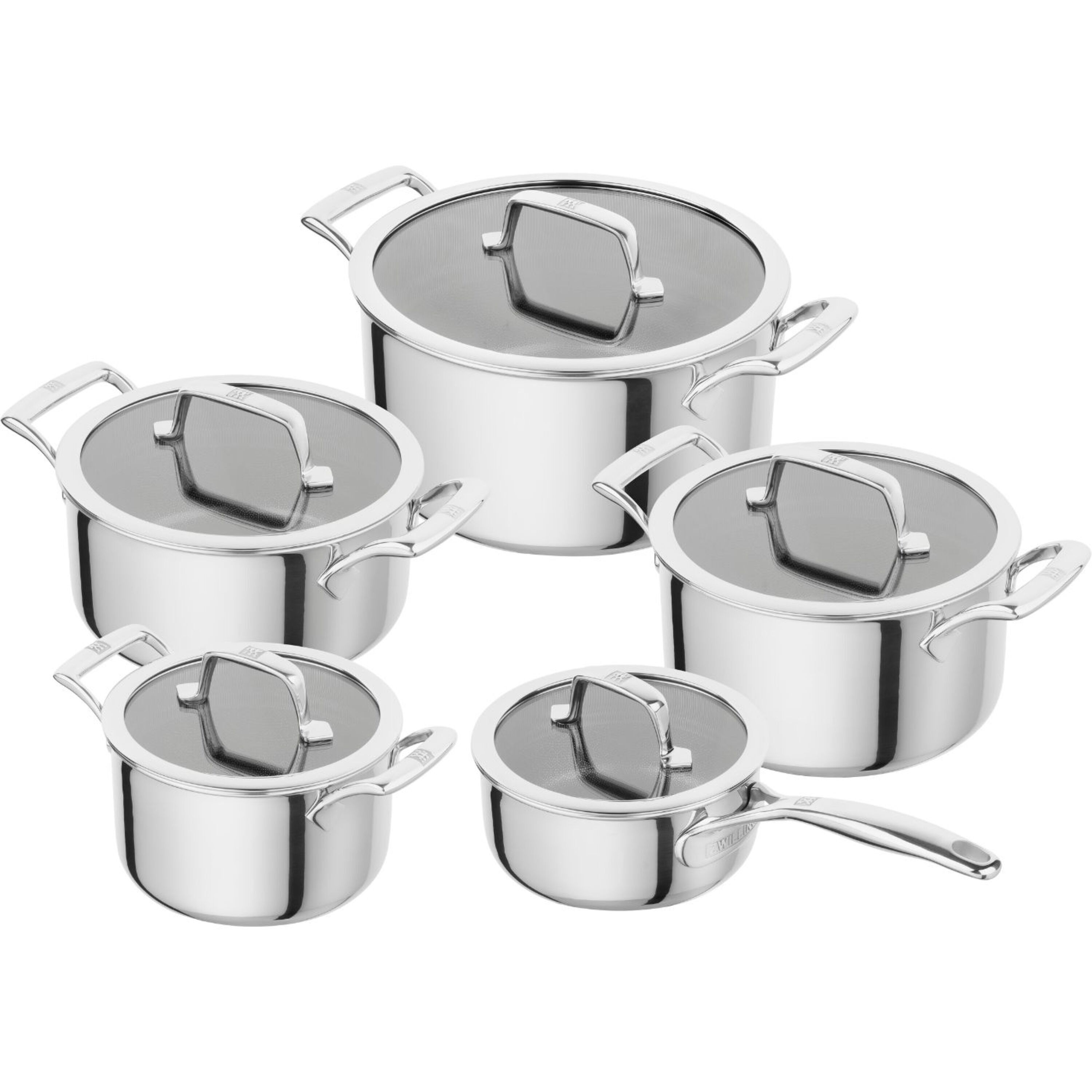 Imagen 4 de Batería de cocina de 5 piezas de acero inoxidable 18/10 Peak Zwilling - Plata Plata