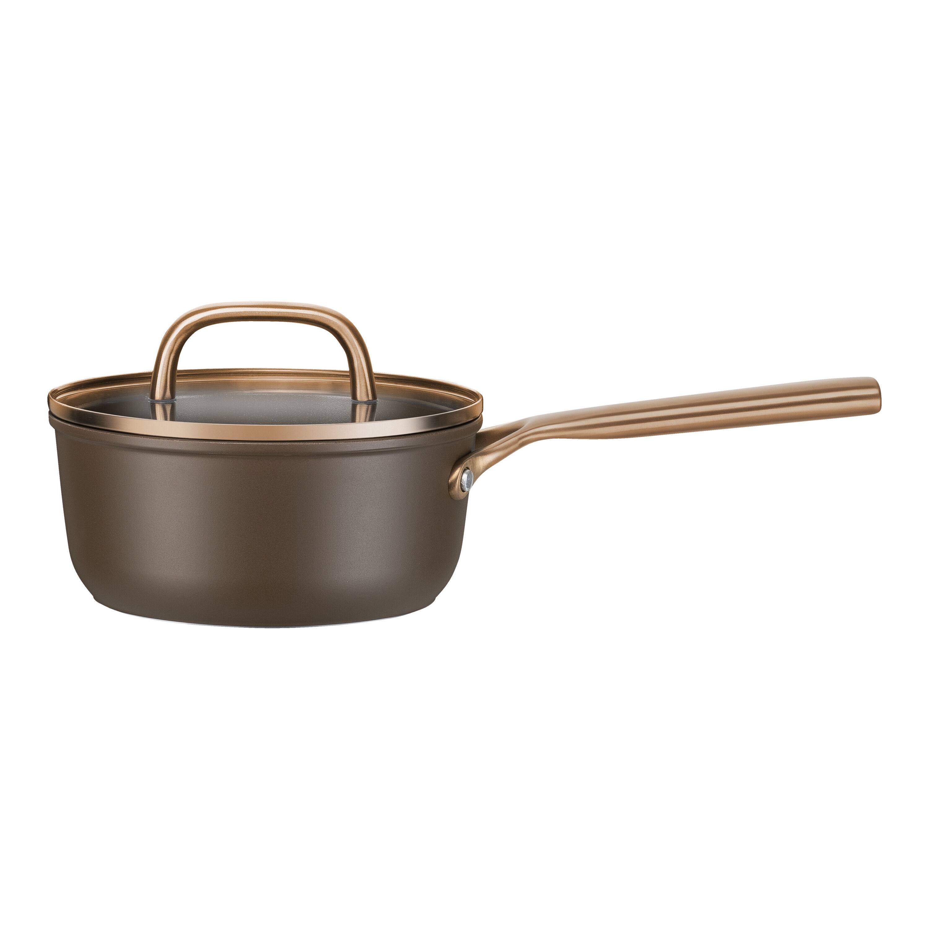 Imagen 2 de Cazo de aluminio con tapa de cristal Milano Zwilling - Marrón Cazo de 18 cm Marrón
