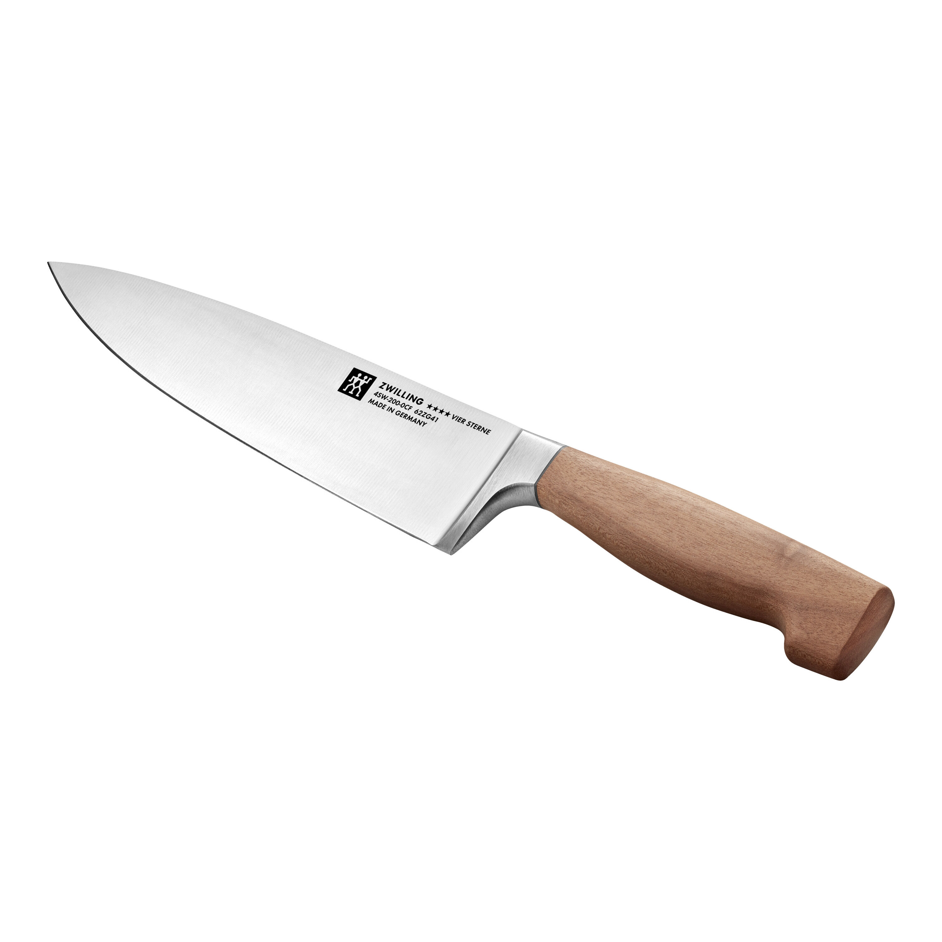 Imagen 2 de Cuchillo de chef Vier Sterne Wood Zwilling - Marrón Marrón
