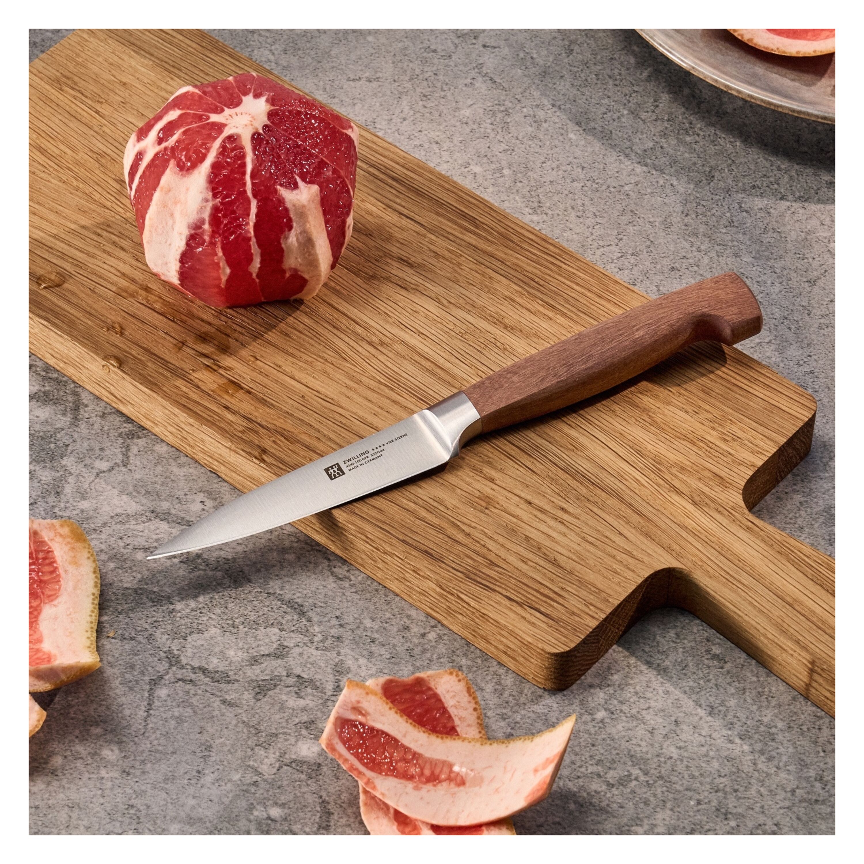 Cuchillo puntilla Vier Sterne Wood Zwilling - Marrón Marrón-3