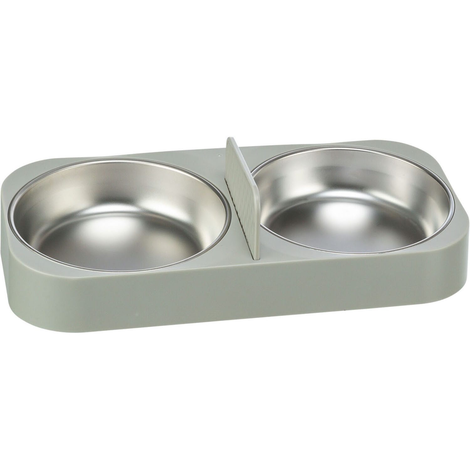 Imagen 0 de Comedero Doble, 0,5 l/32 × 5 × 16 cm, Blanco
