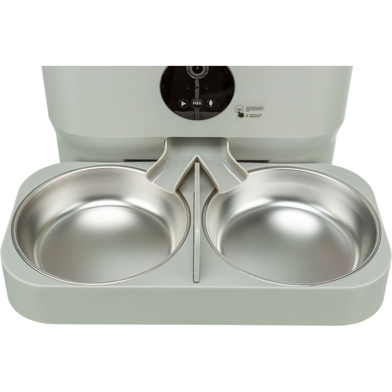 Comedero Doble, 0,5 l/32 × 5 × 16 cm, Blanco 2