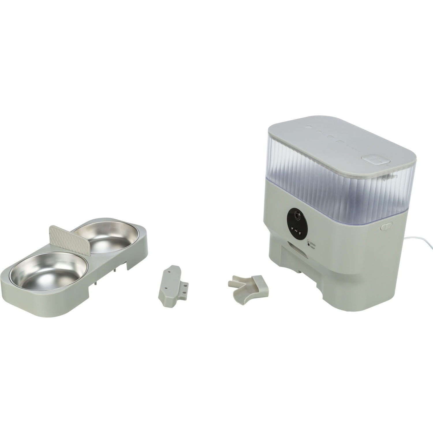 Comedero Doble, 0,5 l/32 × 5 × 16 cm, Blanco 4