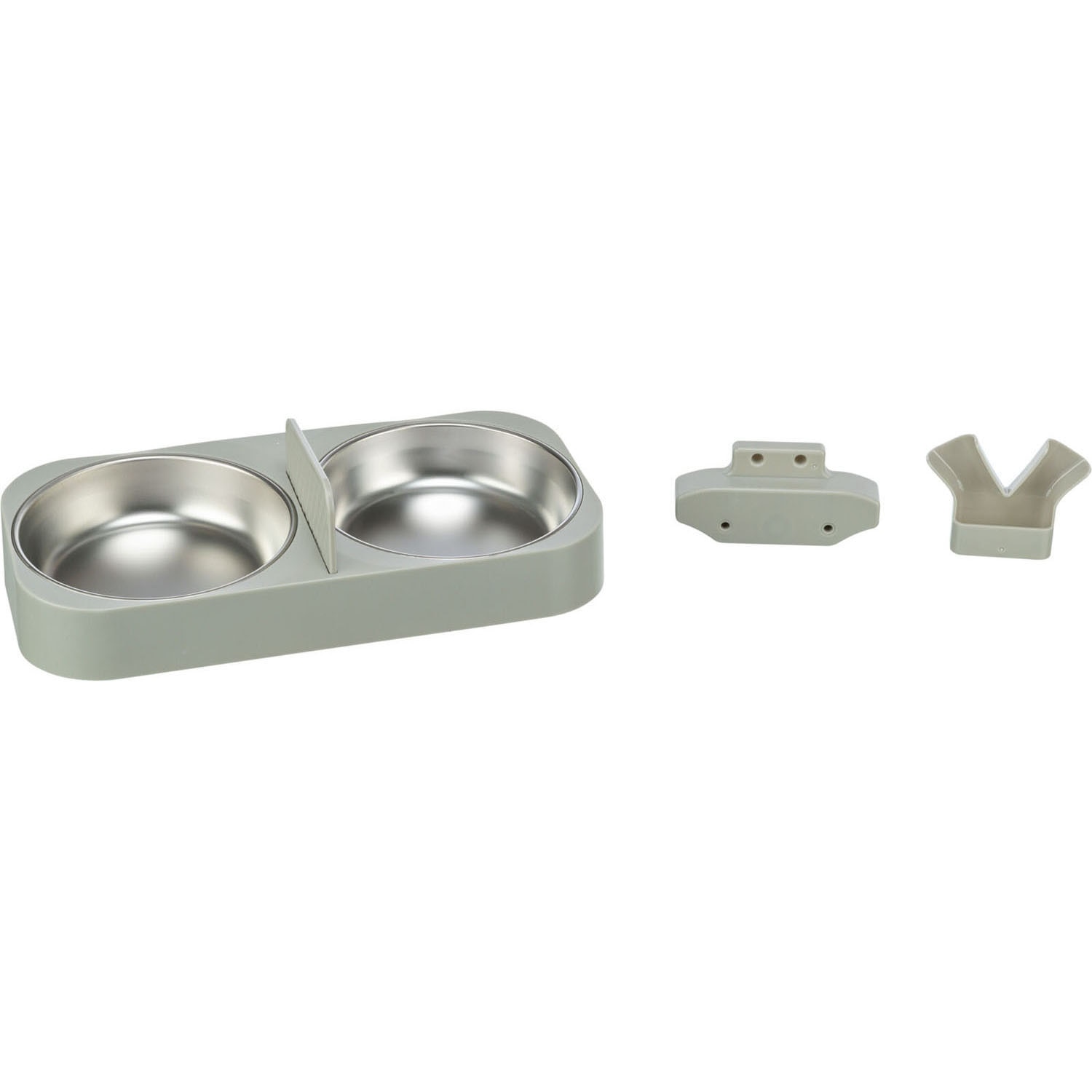Comedero Doble, 0,5 l/32 × 5 × 16 cm, Blanco 5