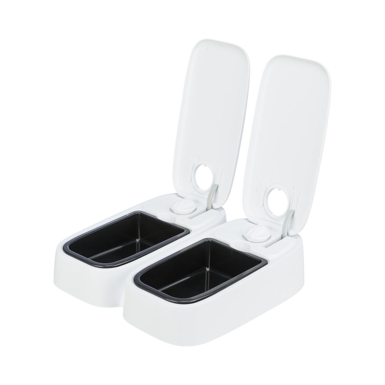 Comedero Automático TX2, 2x300 ml, 27x7x24 cm, Gris/Negro 4