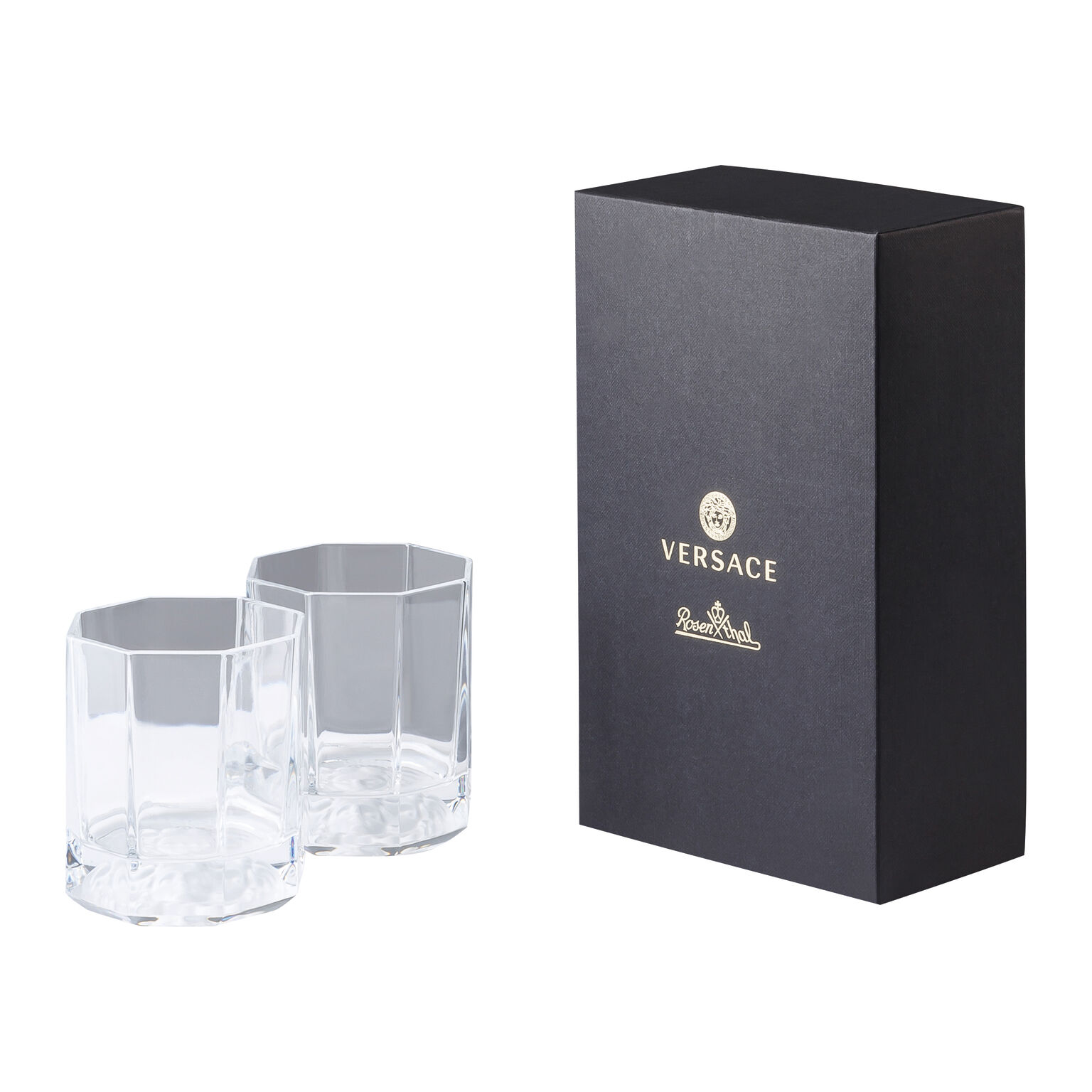 Juego de 2 vasos de whisky Medusa Lumiere Versace - Cristal Cristal-2