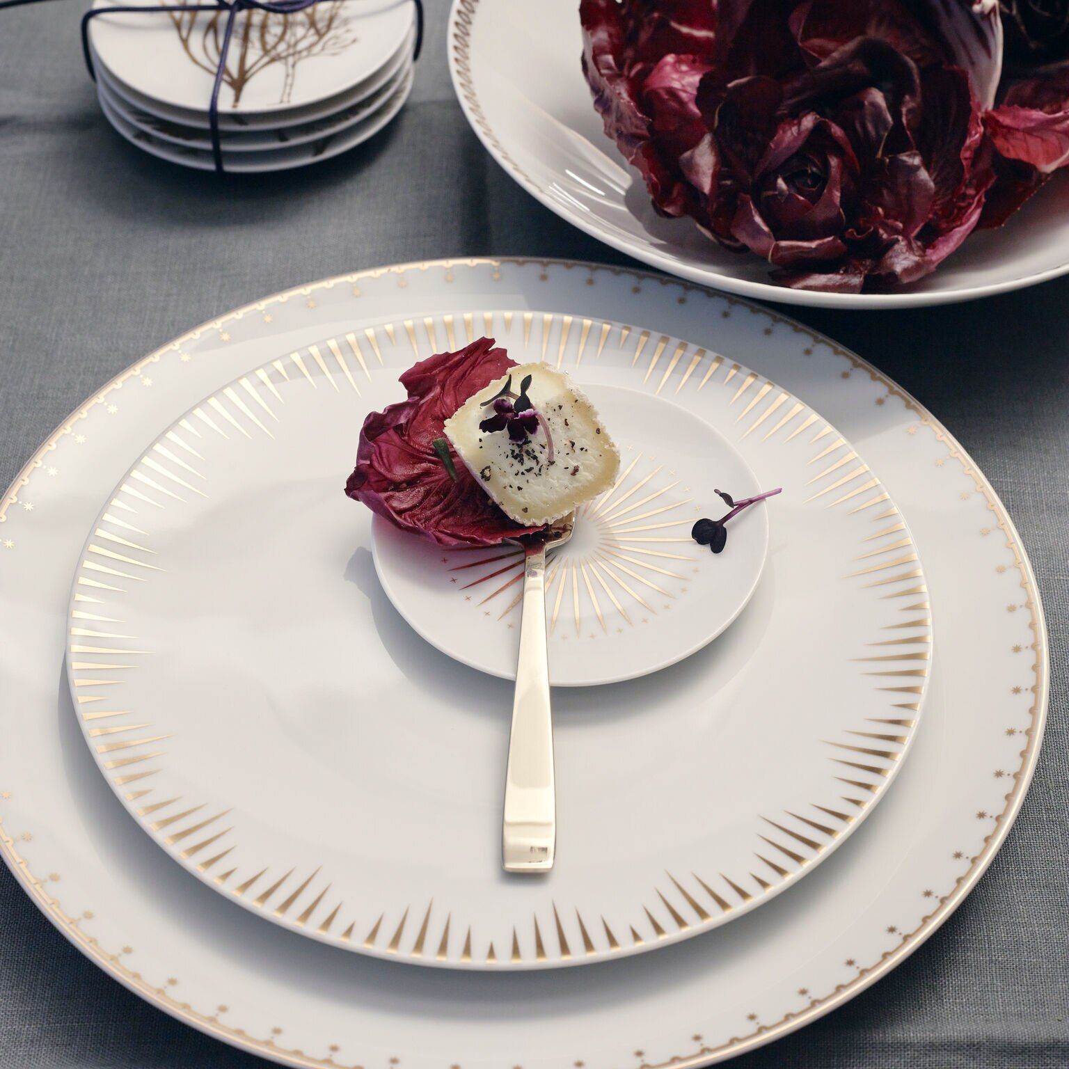 Plato llano Festive Celebration TAC Gropius Rosenthal - Blanco 28 cm Blanco-2