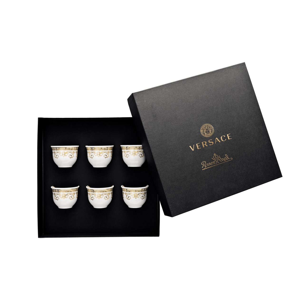Imagen 0 de Set de 6 tazas pequeñas sin asa Medusa Gala Versace Blanco