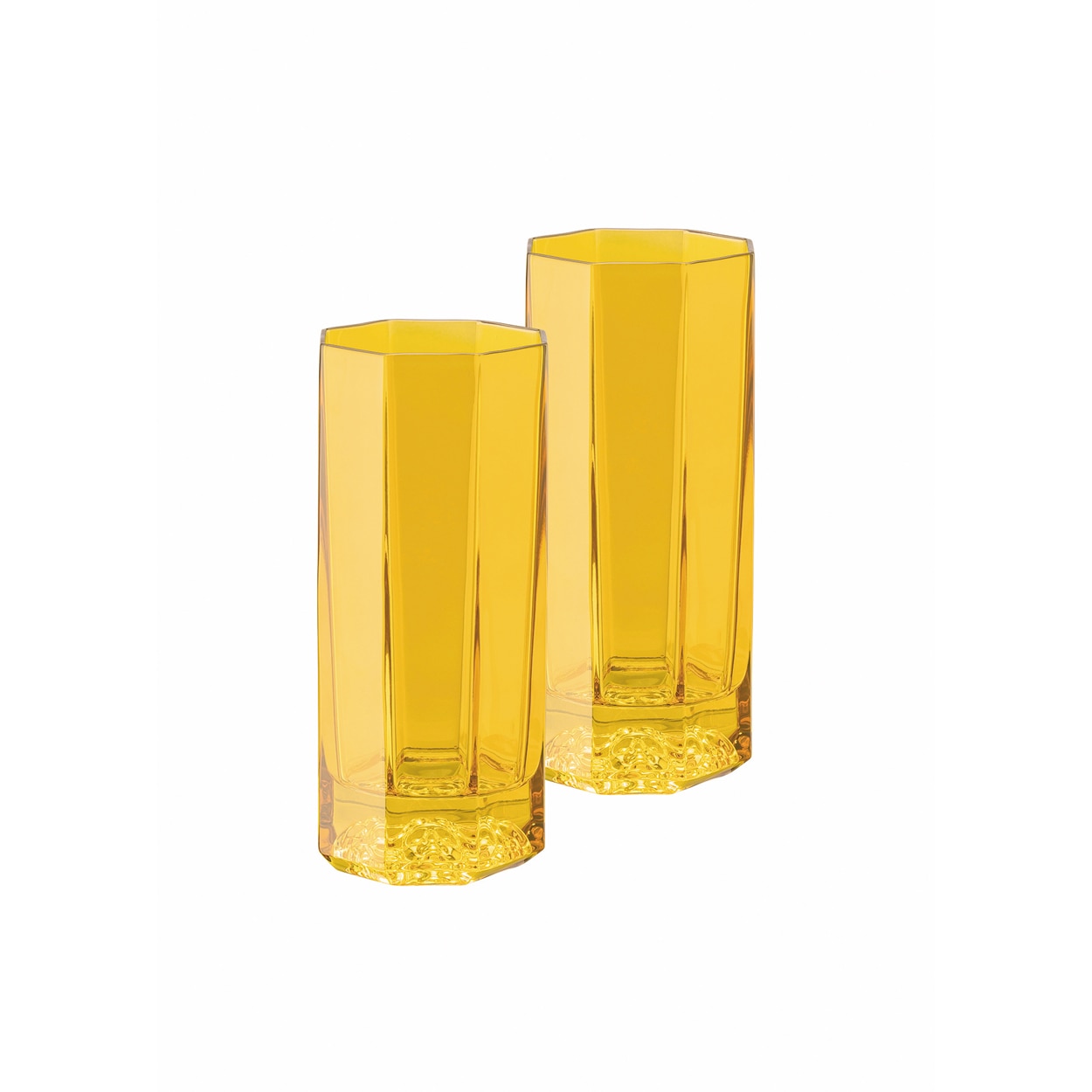 Juego de 2 vasos altos de agua Medusa Lumiere Versace - Amarillo Amarillo-1