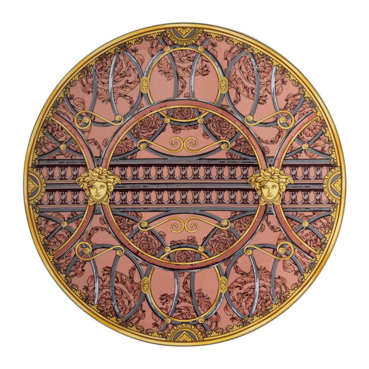 Imagen 1 de Plato de presentación Scala Palazzo Versace - Rosa Rosa