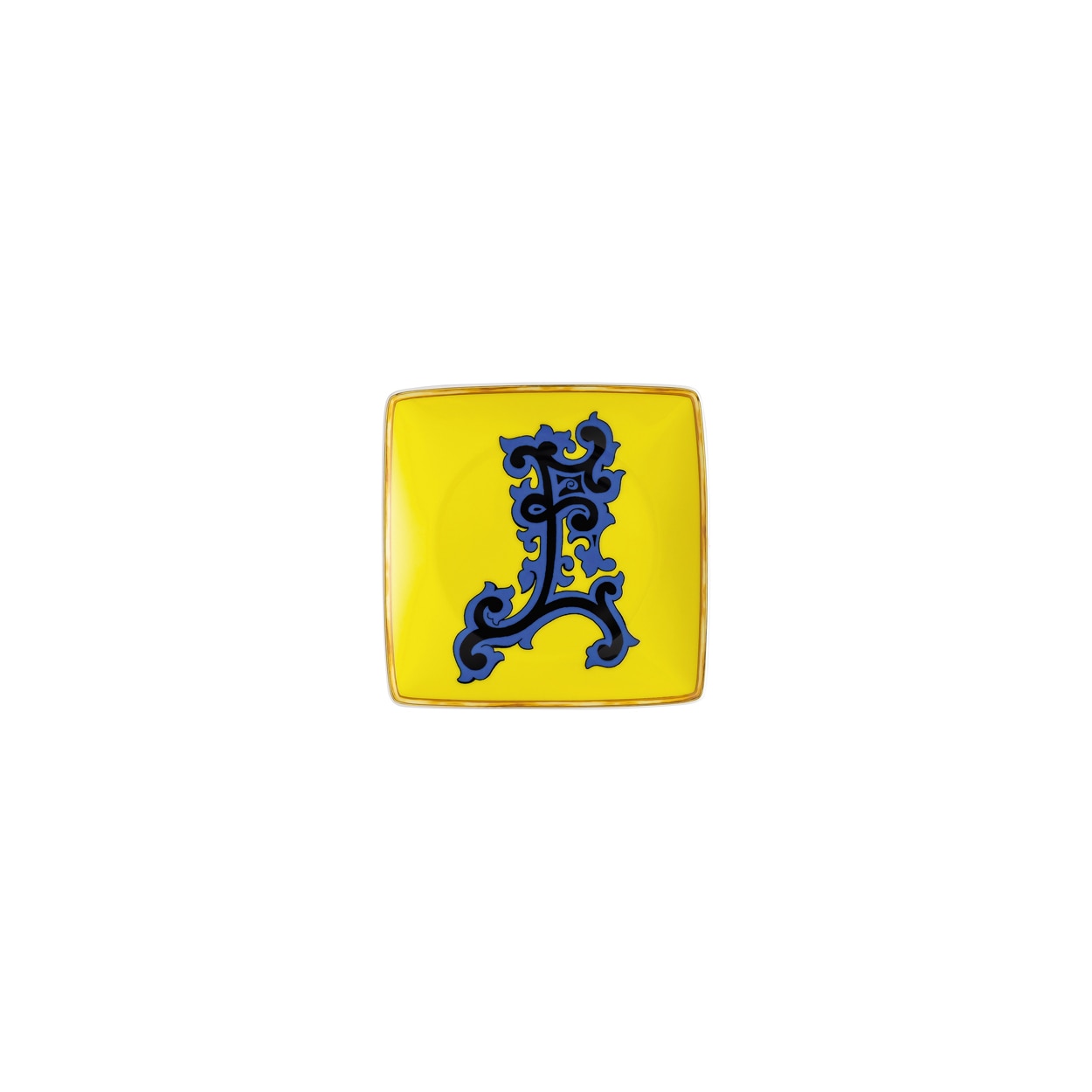 Imagen 1 de Bandeja cuadrada Holiday Alphabet Versace - Amarillo / Azul Amarillo / Azul