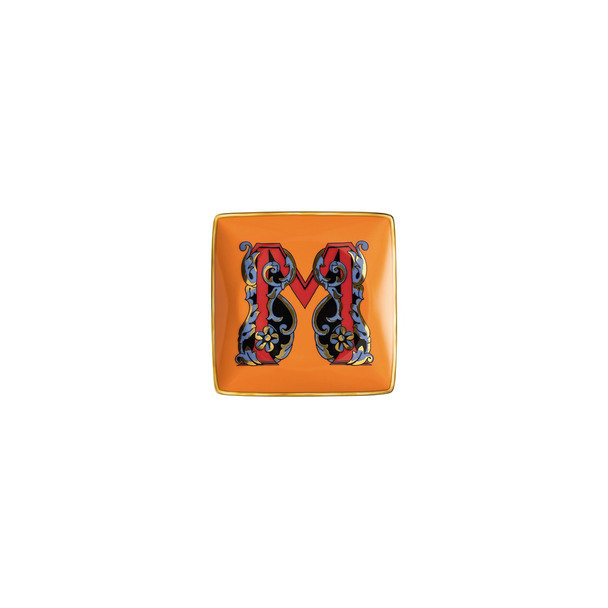 Imagen 1 de Bandeja cuadrada Holiday Alphabet Versace - Naranja / Rojo Naranja / Rojo