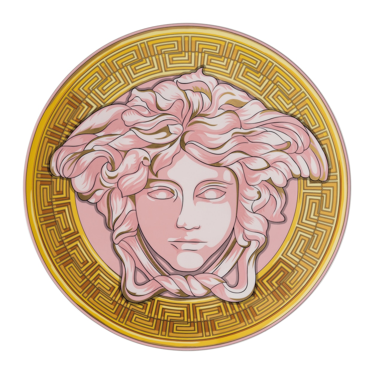 Plato de presentación Medusa Amplified Coin Versace - Rosa Rosa-1