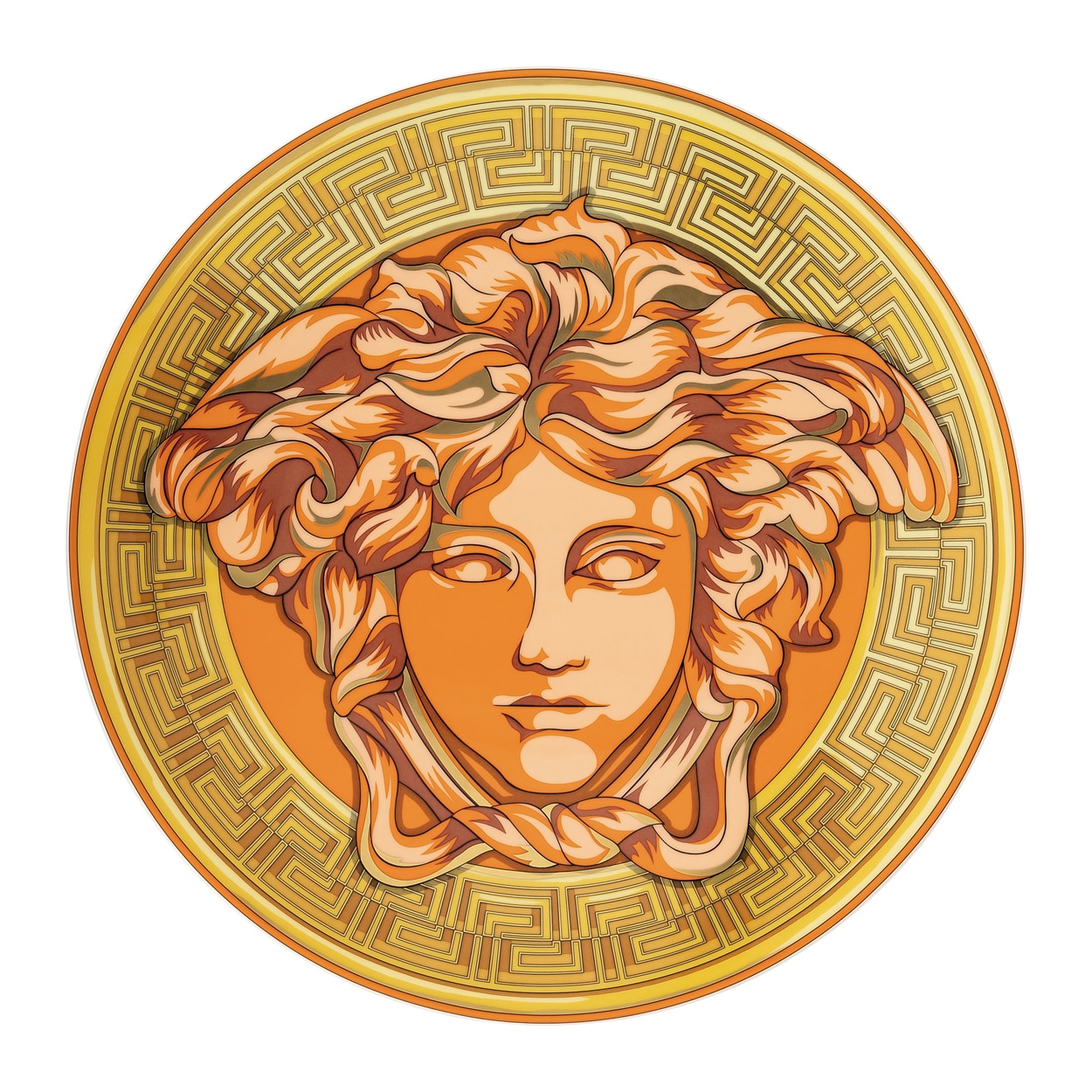 Plato de presentación Medusa Amplified Coin Versace - Naranja Naranja-1