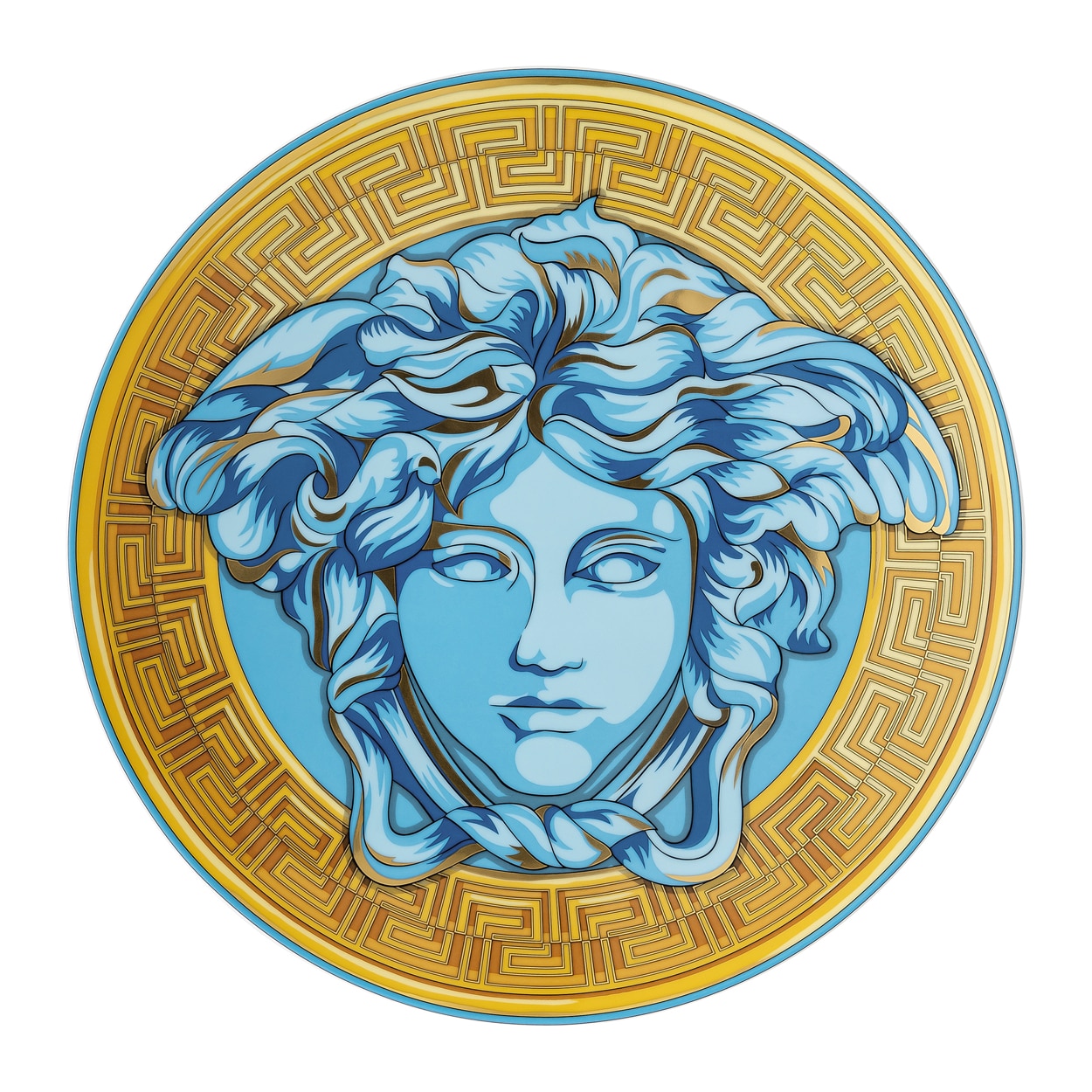 Plato de presentación Medusa Amplified Coin Versace - Azul Azul-1