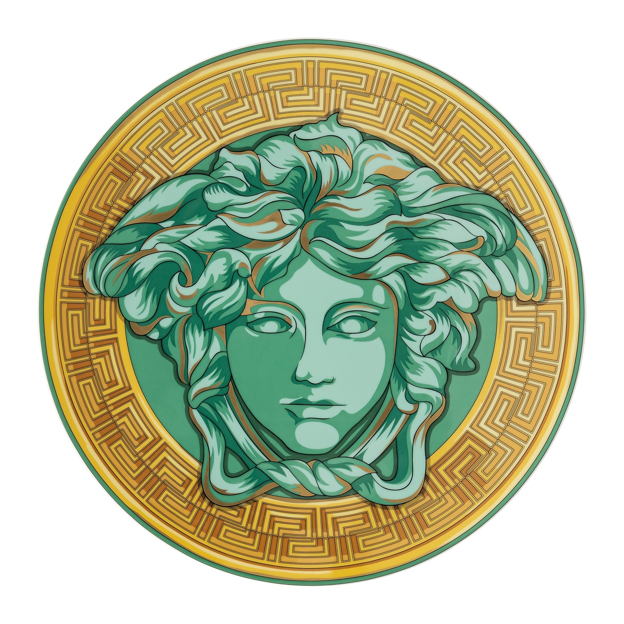 Plato de presentación Medusa Amplified Coin Versace - Verde Verde-1