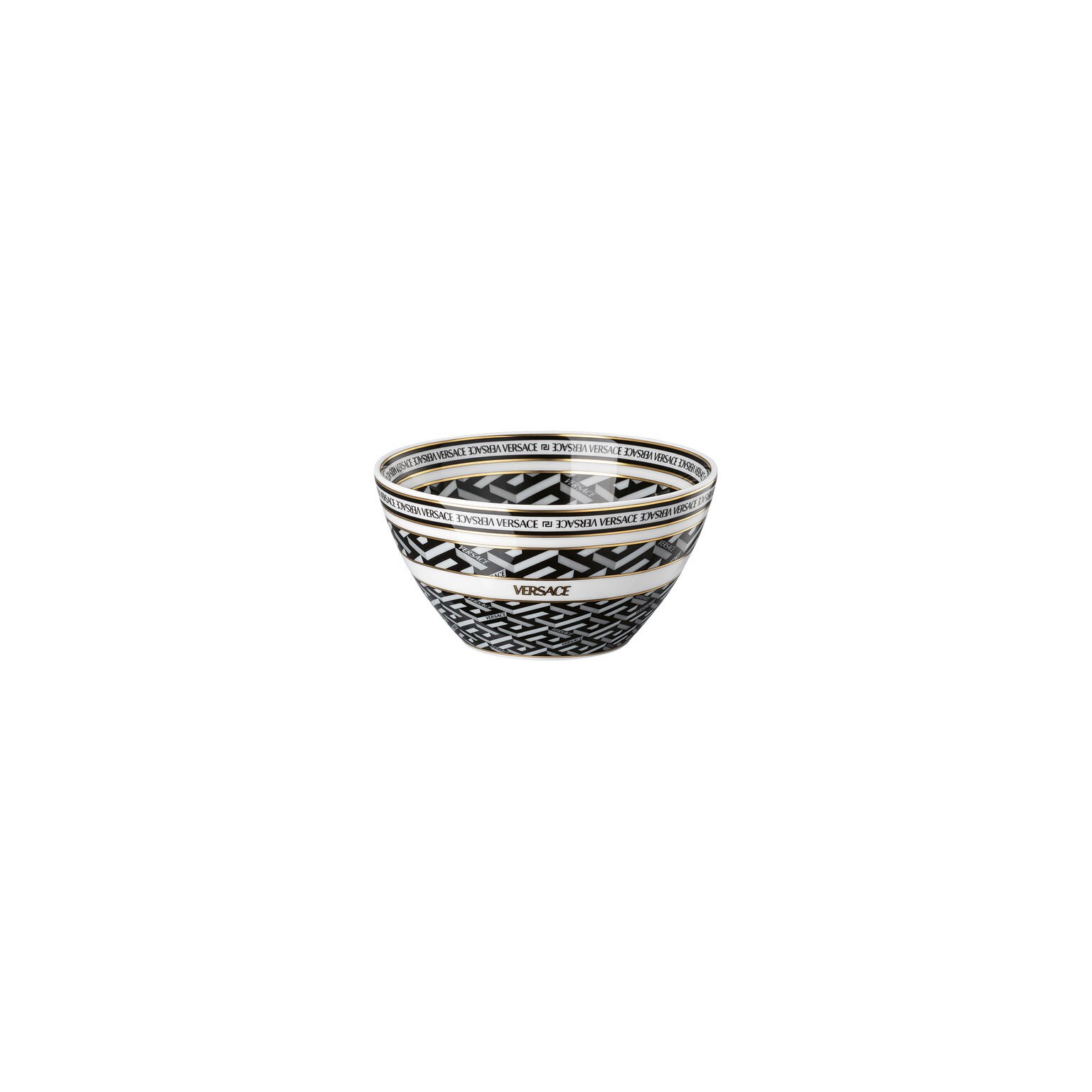 Imagen 1 de Bowl La Greca Signature Versace - Negro / Blanco 15 cm Negro / Blanco