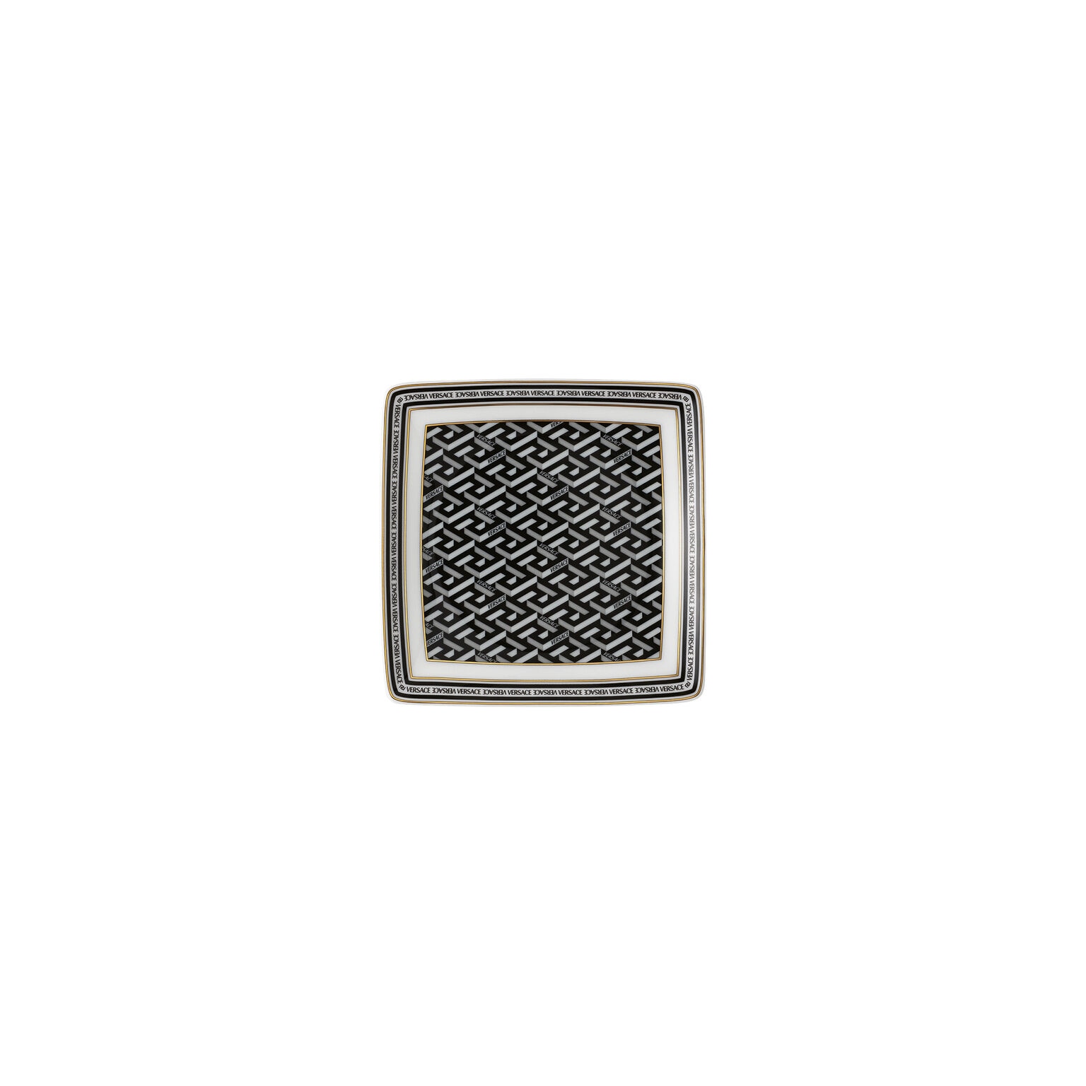 Imagen 1 de Bandeja cuadrada Greca Versace - Negro 12 cm Negro
